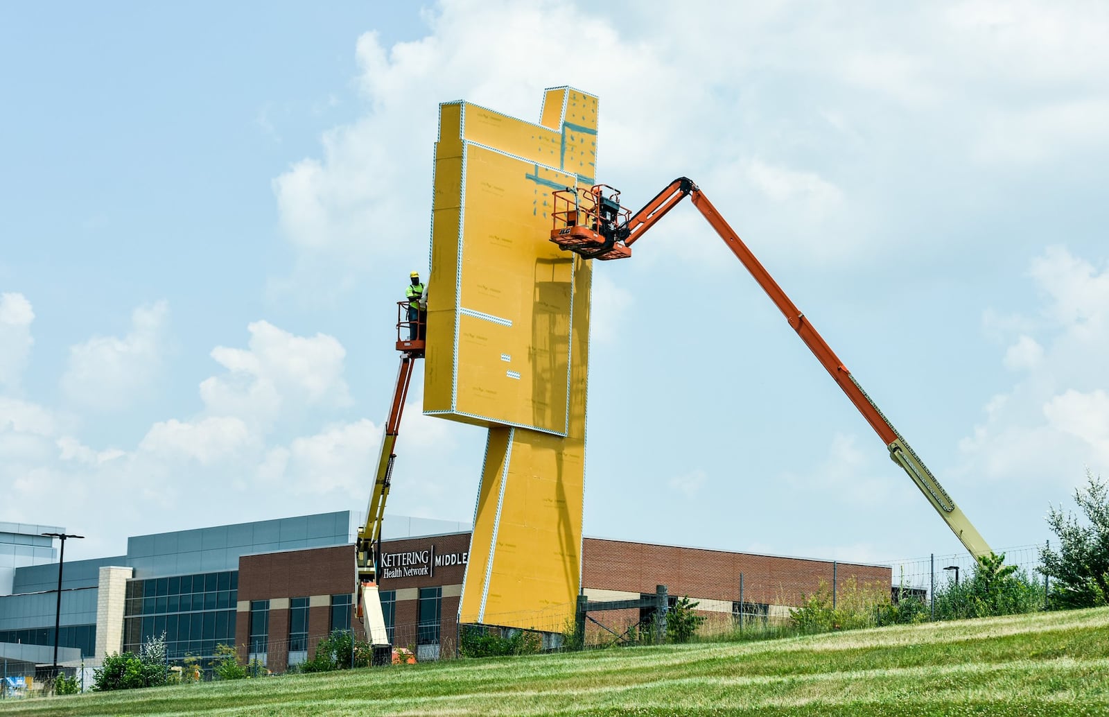 Construction continues on the new Kettering Health Middletown medical center Monday, June 18 in Middletown. NICK GRAHAM/STAFF