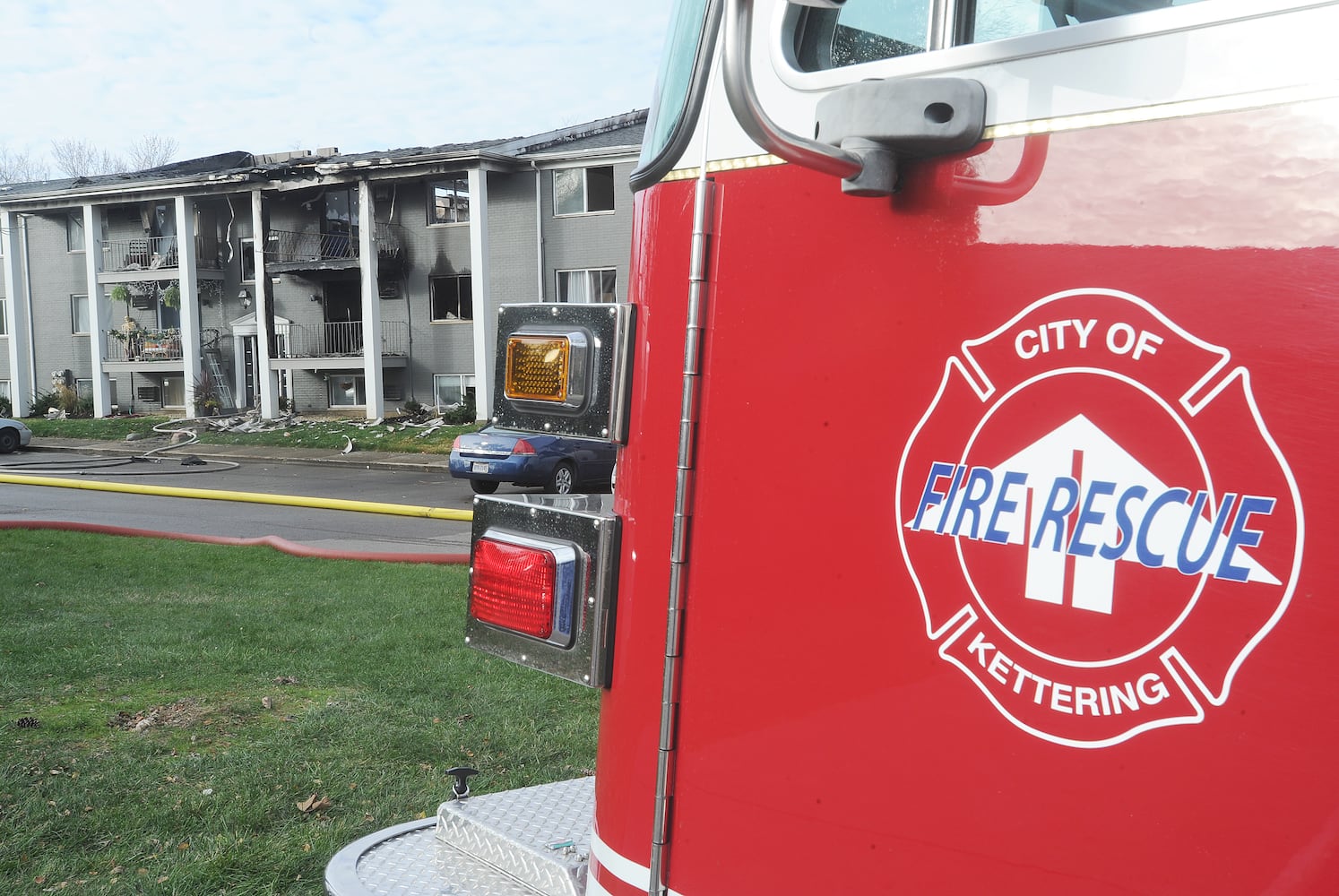 Apartment complex damaged in fire