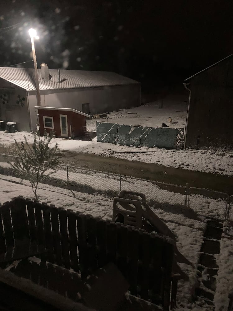 PHOTOS: Snowfall in April in the Miami Valley