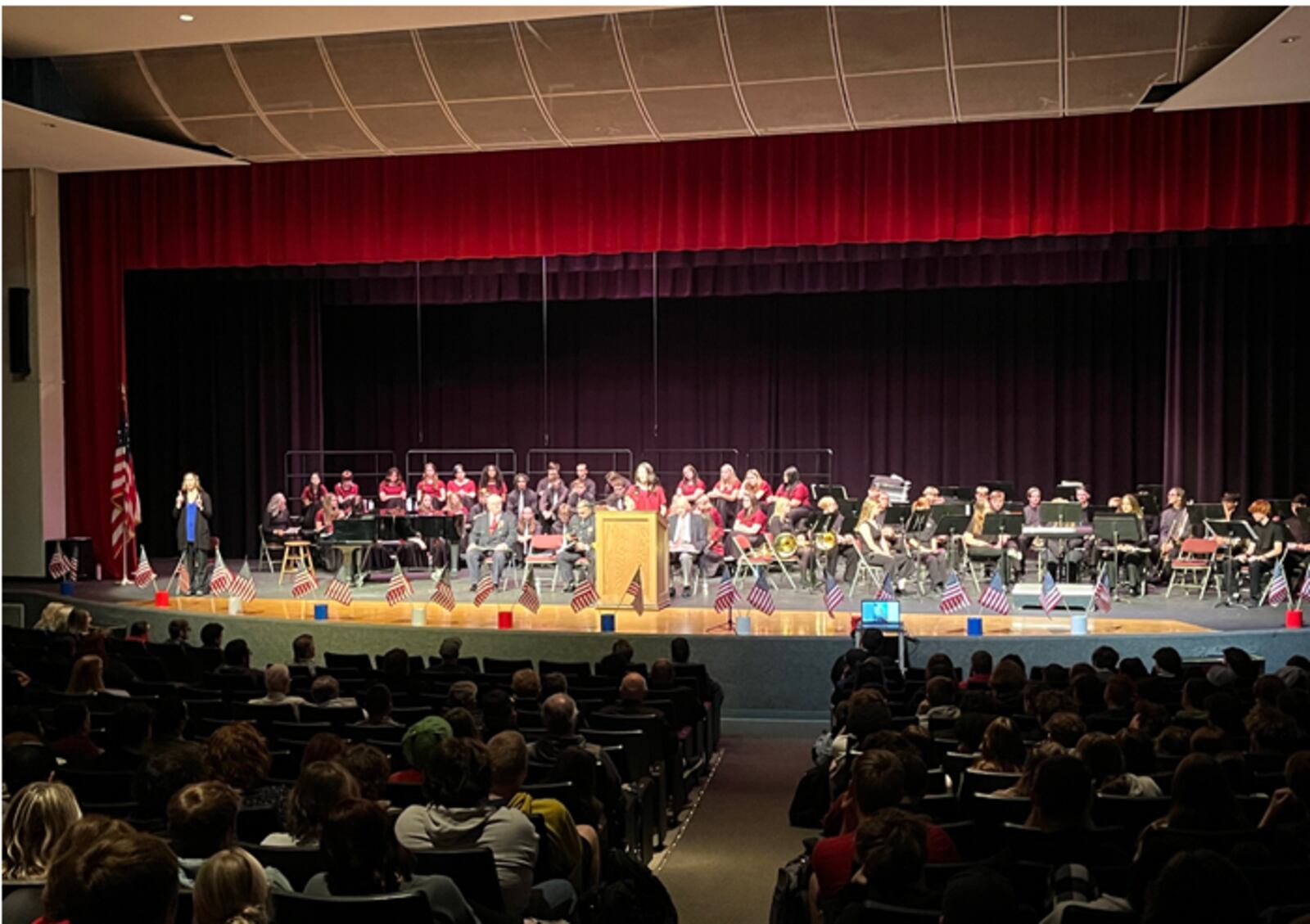 Franklin High School students welcomed nearly two dozen veterans during its 23rd annual Veterans Day Program on Friday, Nov. 10, 2023.  ED RICHTER/STAFF