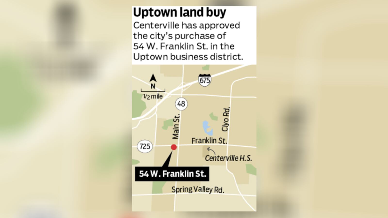 There are no specific plans yet for the property at 54 W. Franklin St. that Centerville City Council Monday night approved buying, officials said. STAFF