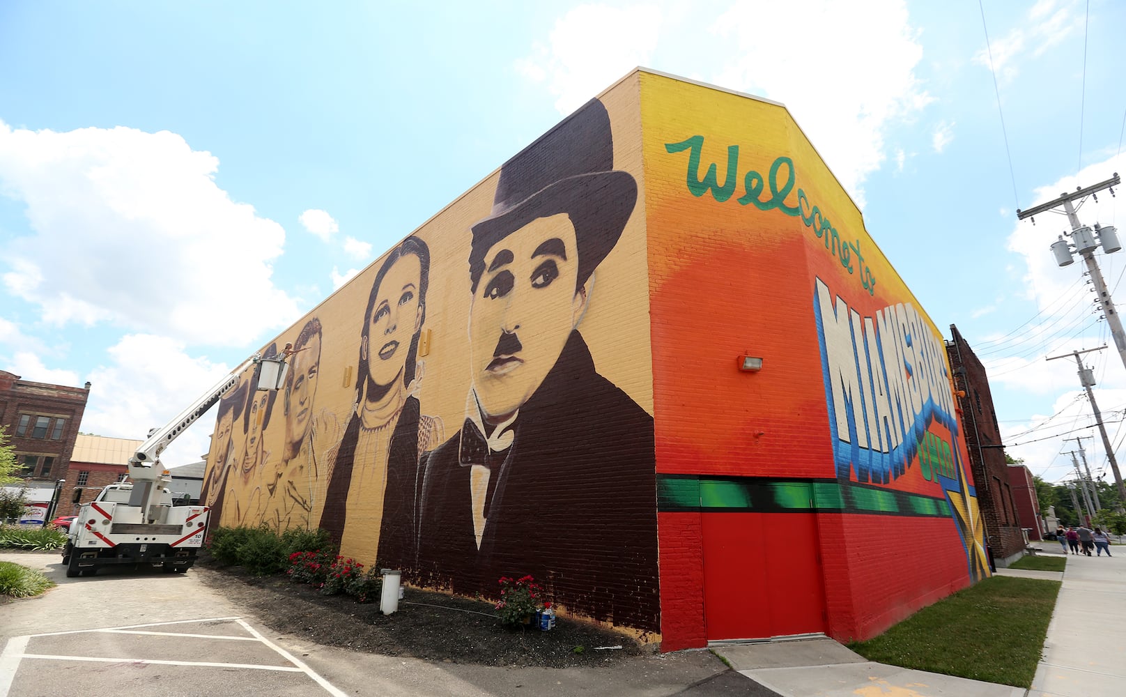 PHOTOS: Miamisburg mural gives new meaning to ‘the big screen’