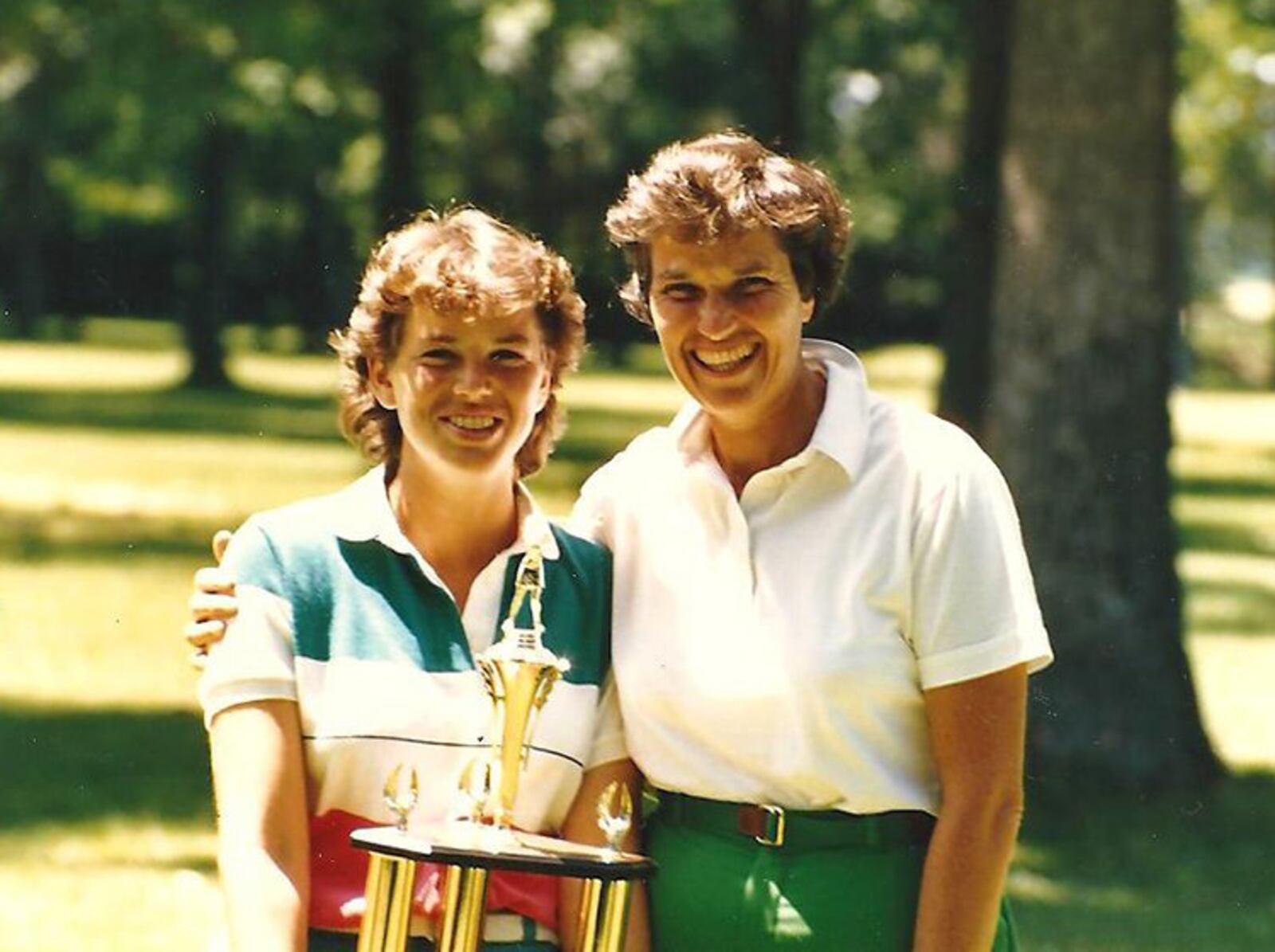 Jamie Fischer (left) and her mother, Andy, in 1985. CONTRIBUTED