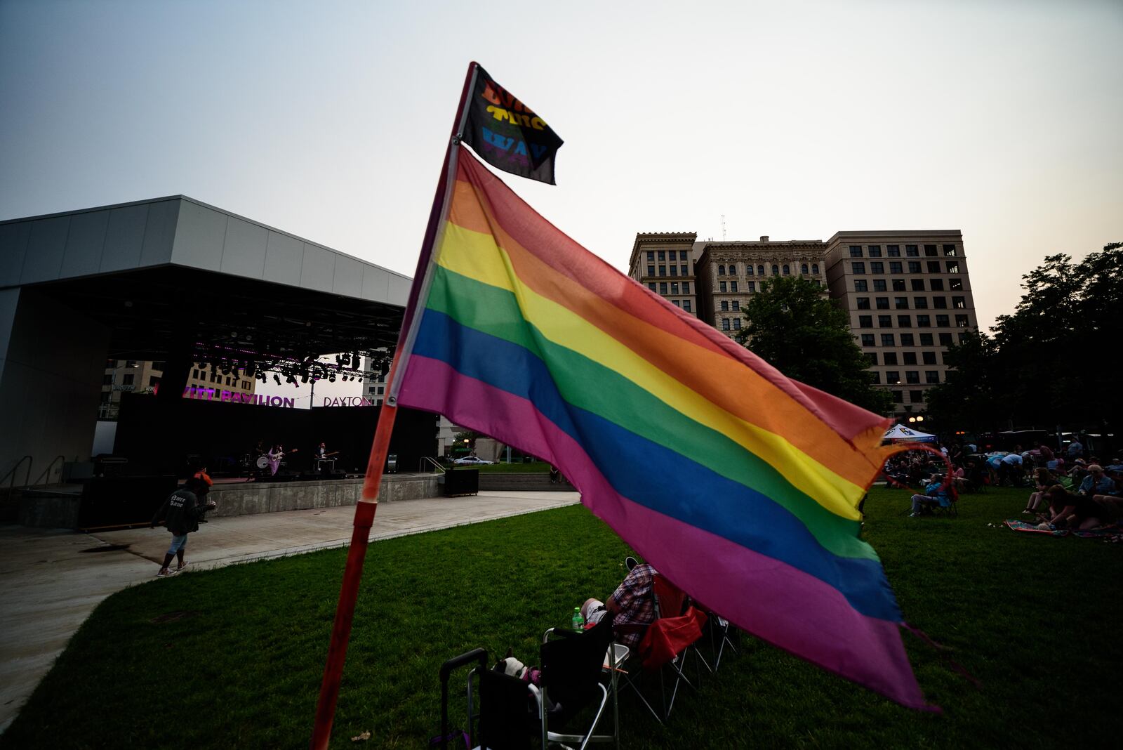 Dayton Pride 2019 kicked off at 6:30 p.m. on Friday, May 31 with performances by the Dayton Gay Men’s Chorus, The Rubi Girls and the pop duo REYNA at Levitt Pavilion in Dave Hall Plaza in downtown Dayton. TOM GILLIAM / CONTRIBUTING PHOTOGRAPHER