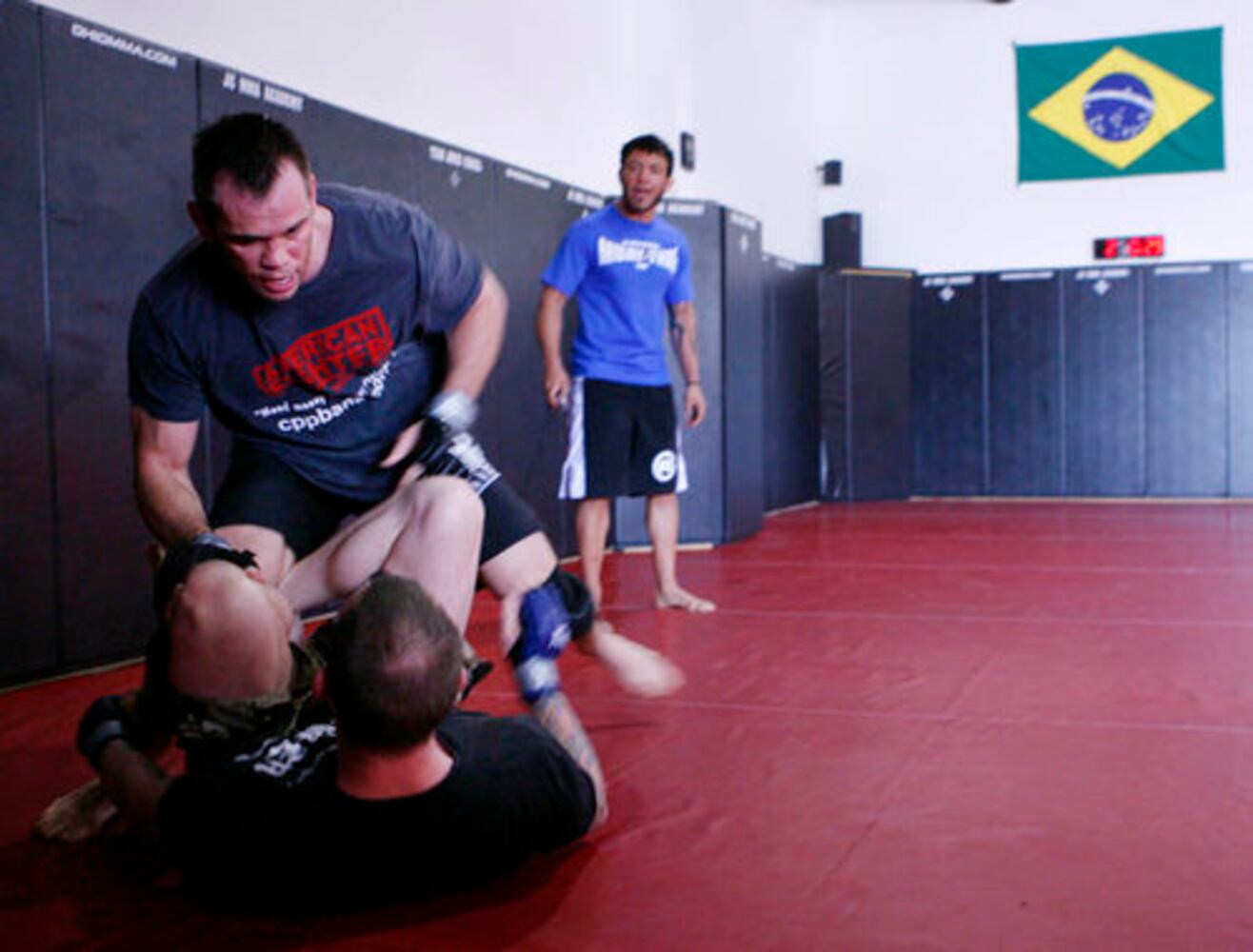 UFC star Rich Franklin trains for fight