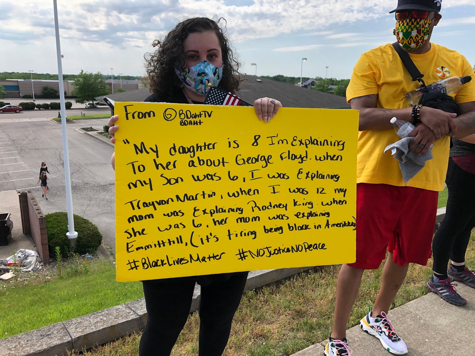 Eileen Alford, 42, of Huber Heights attended the anti-racism protest rally in that city on Saturday.