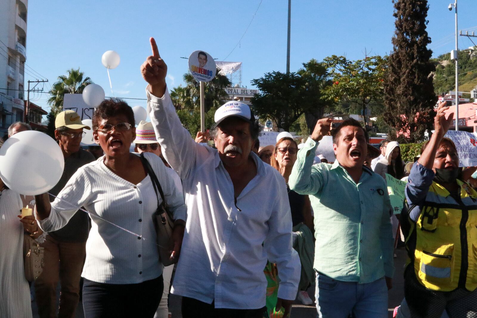 People demand justice for murdered Mayor Alejandro Arcos in Chilpancingo, Guerrero state, Mexico, Thursday, Oct. 10, 2024. (AP Photo/Alejandrino Gonzalez)