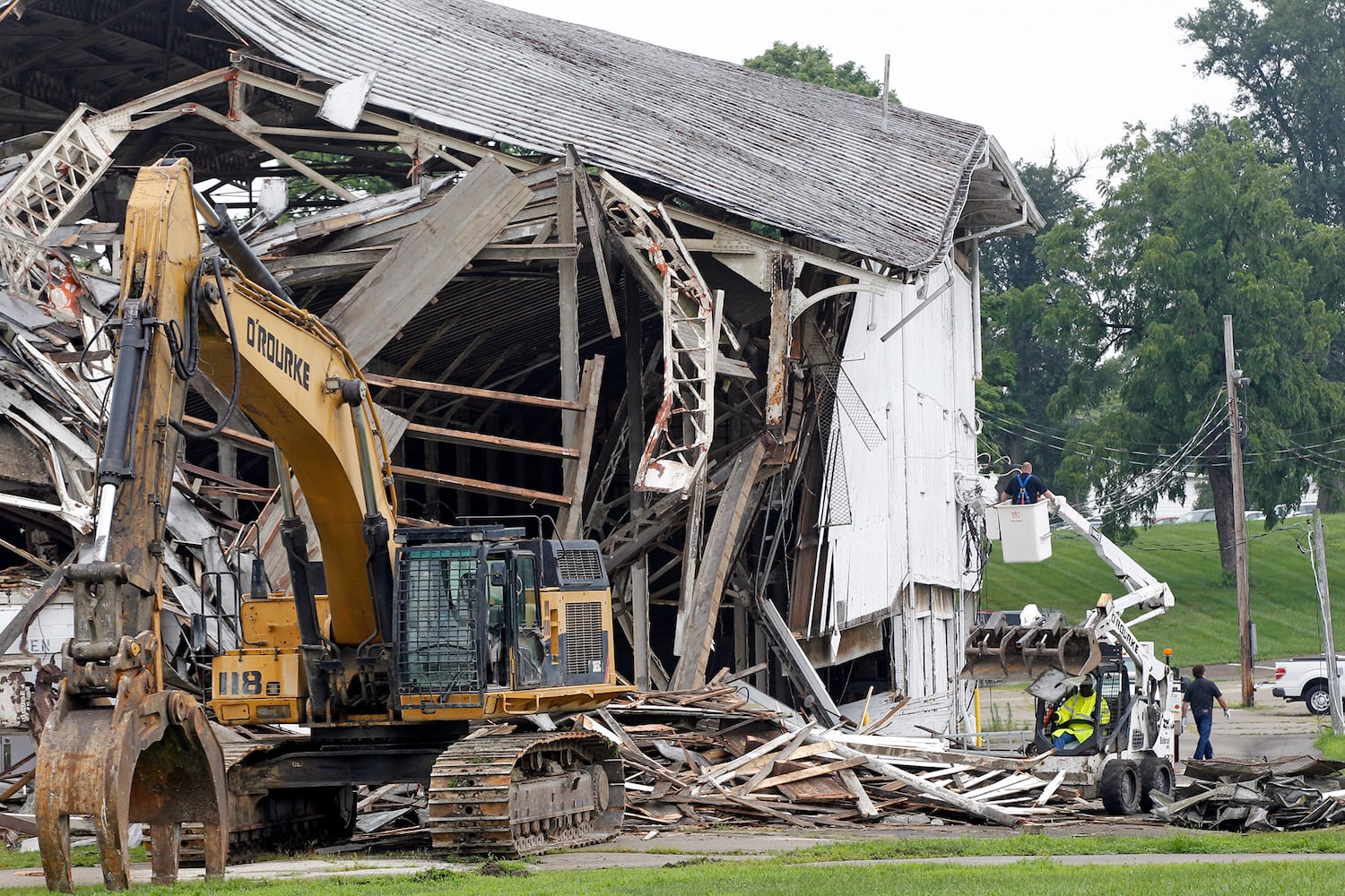 PHOTOS: Buildings demolished at old Montgomery County Fairgrounds