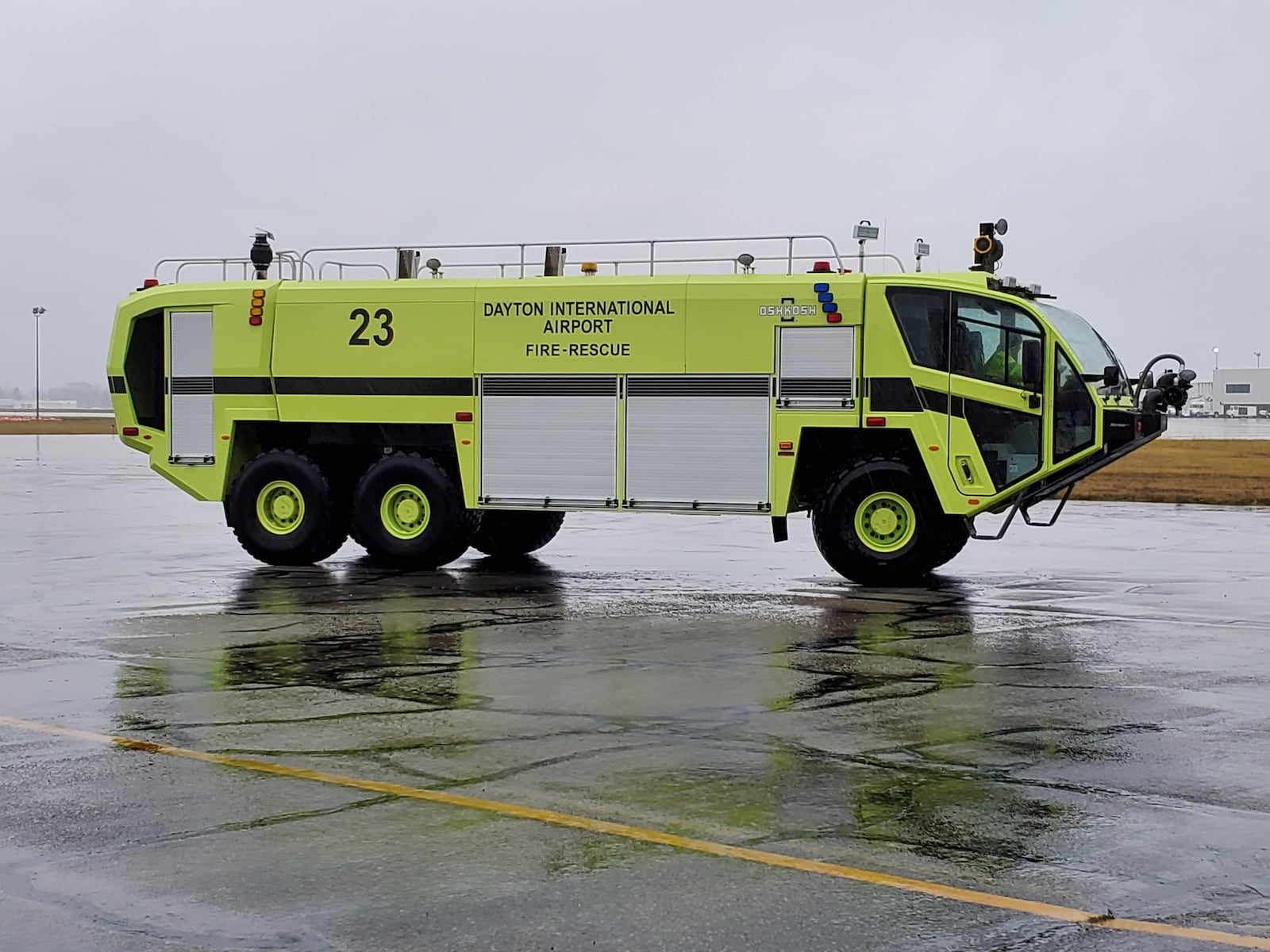 One of four Aircraft Rescue and Fire Fighting (ARFF) vehicles at the Dayton International Airport./Contributed