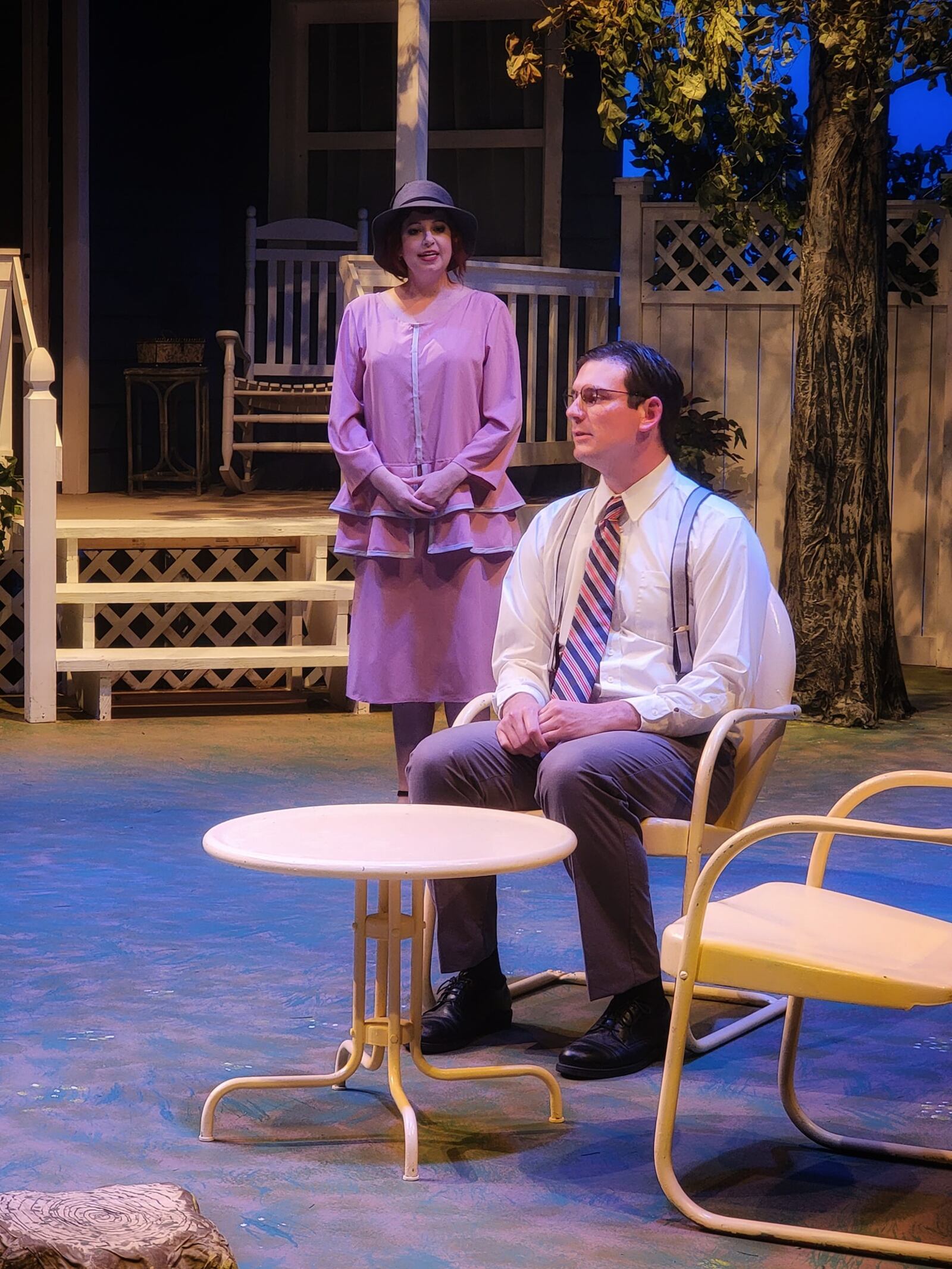 Heather Atkinson (Myrtle Brown) and Jeff Sams (Homer Bolton) in Dayton Theatre Guild's production of "Morning's at Seven." CONTRIBUTED