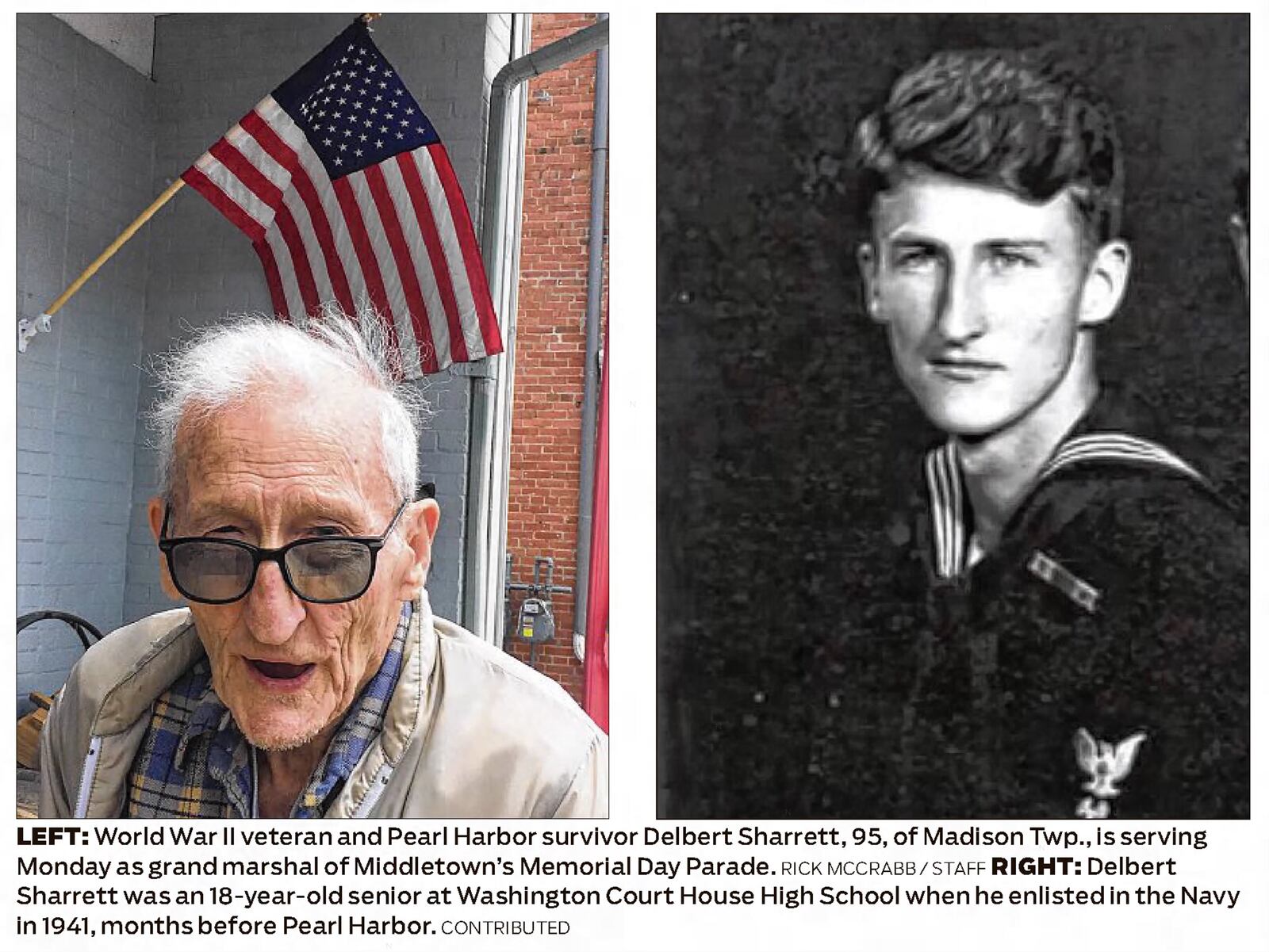 Delbert Sharrett, Madison Twp. Pearl Harbor survivor. JOURNAL-NEWS ARCHIVES