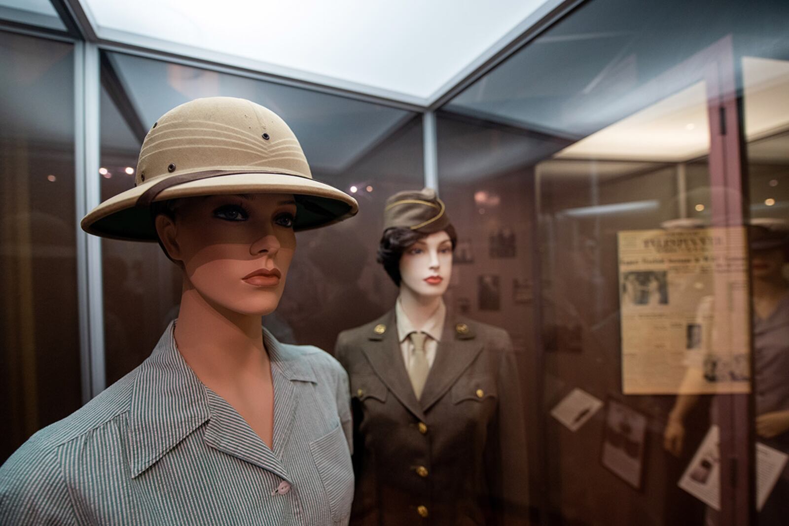 The WAF gallery consists of mannequins adorned in various WAF uniforms from the 1940s–1980s. (U.S. Air Force photo/Sarayuth Pinthong)