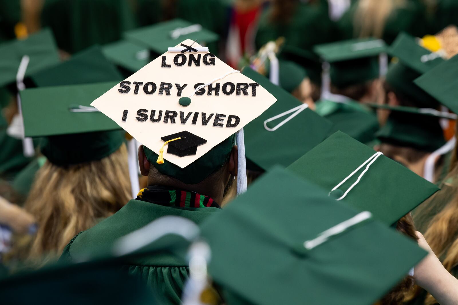 Wright State University conducted graduation ceremonies April 27-29, 2023 for its spring grads. The college gave out 1,603 diplomas. Ceremonies had guest speakers and a video message from Ohio Gov. Mike DeWine. CONTRIBUTED/WRIGHT STATE