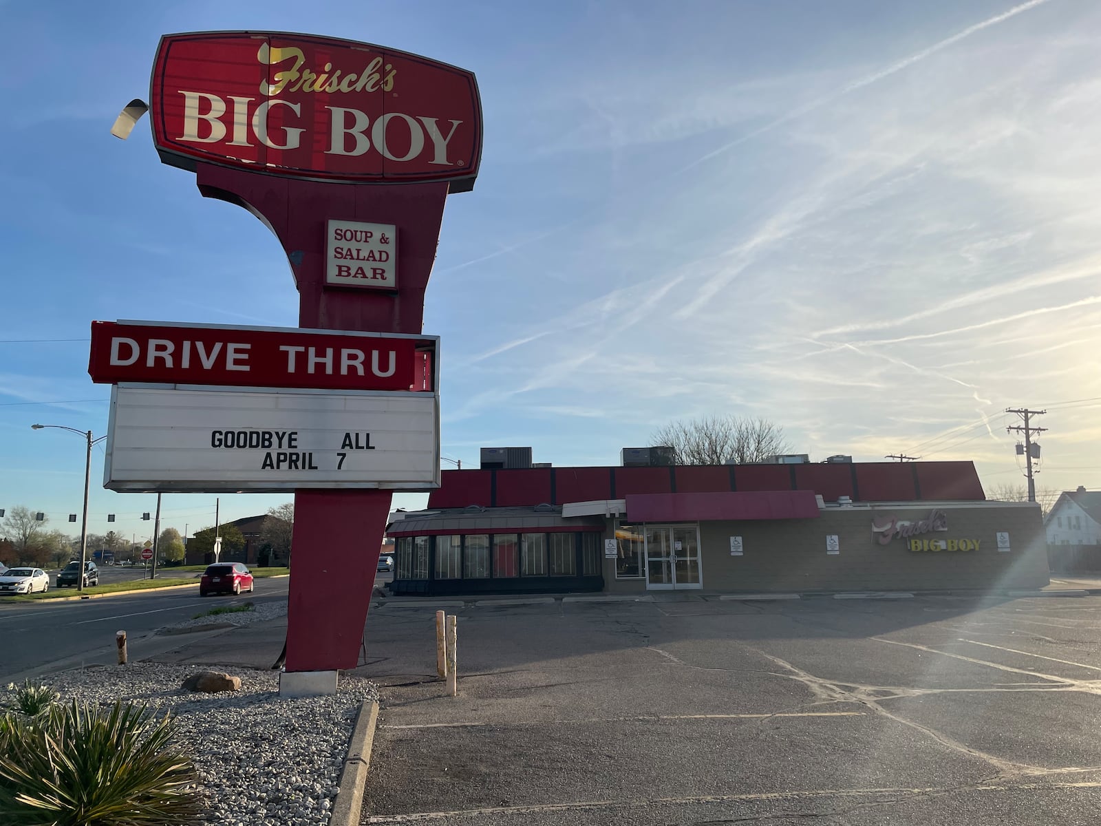 The Frisch’s Big Boy restaurant located at 4830 S. Dixie Drive in Moraine “permanently closed” in 2023 according to a sign posted at the restaurant. NATALIE JONES/STAFF