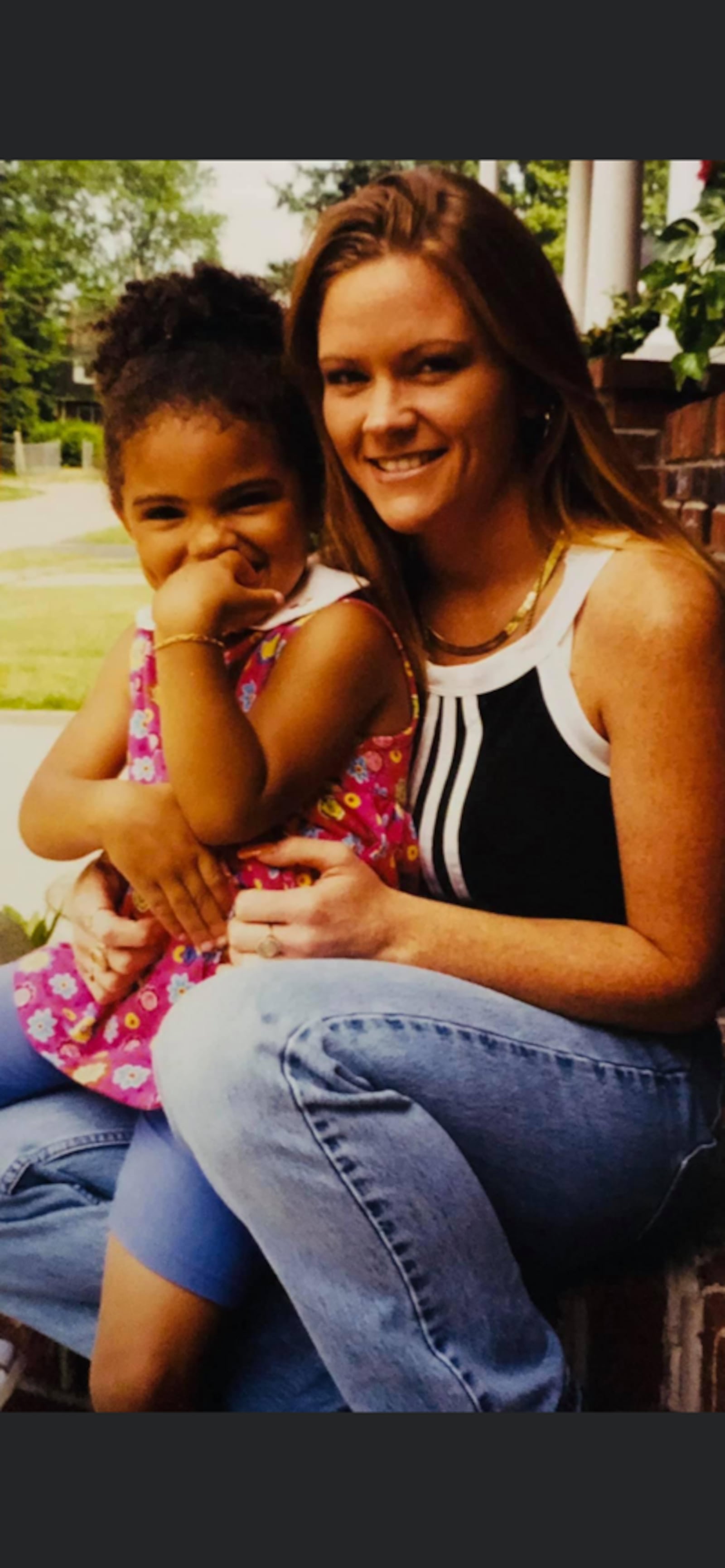 A young Sydney Moss with her mom, Libby Offutt, who raised her and her three siblings. Libby was once a nationally-ranked swimmer from West Virginia. (Contributed Photo)