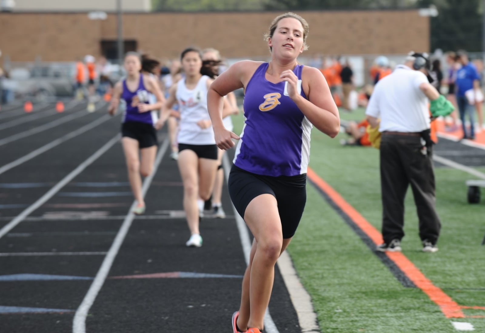 Bellbrook senior Amira Faulkner won the 800-meter run at the Greene County Championships at Beavercreek on Thursday. Greg Billing / Contributed