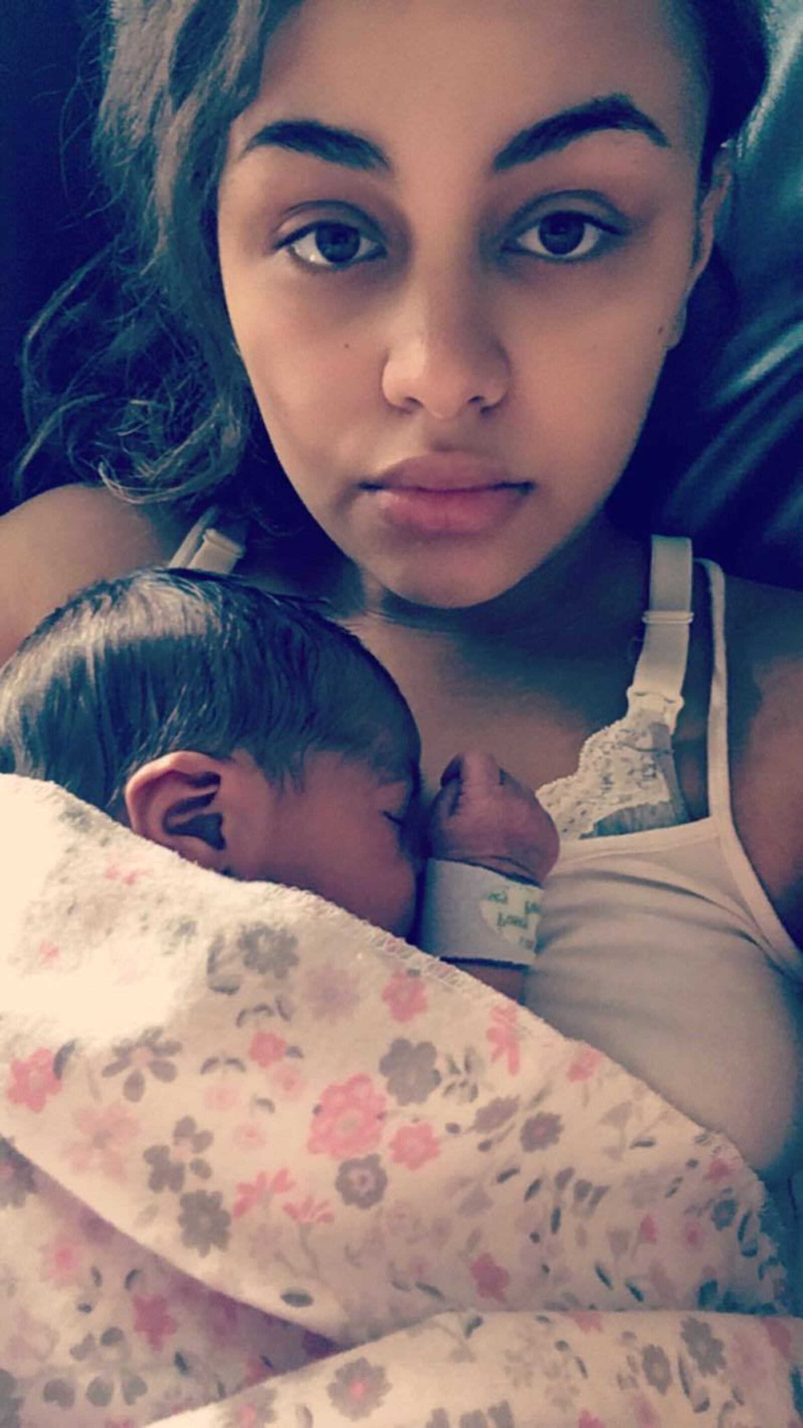 Sierra Still and her newborn baby, Amira Yvonne Glenn.