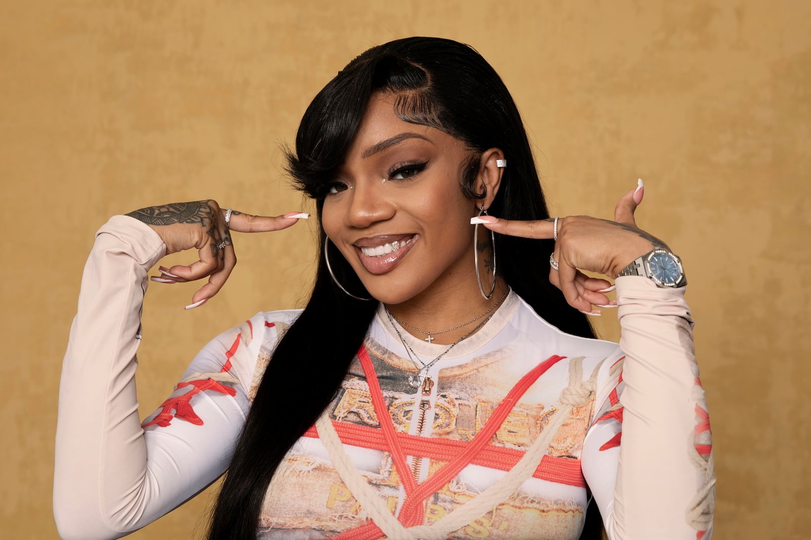 GloRilla poses for a portrait on Thursday, Oct. 10, 2024, in Los Angeles. GloRilla has been named one of The Associated Press' Breakthrough Entertainers of 2024. (Photo by Rebecca Cabage/Invision/AP)