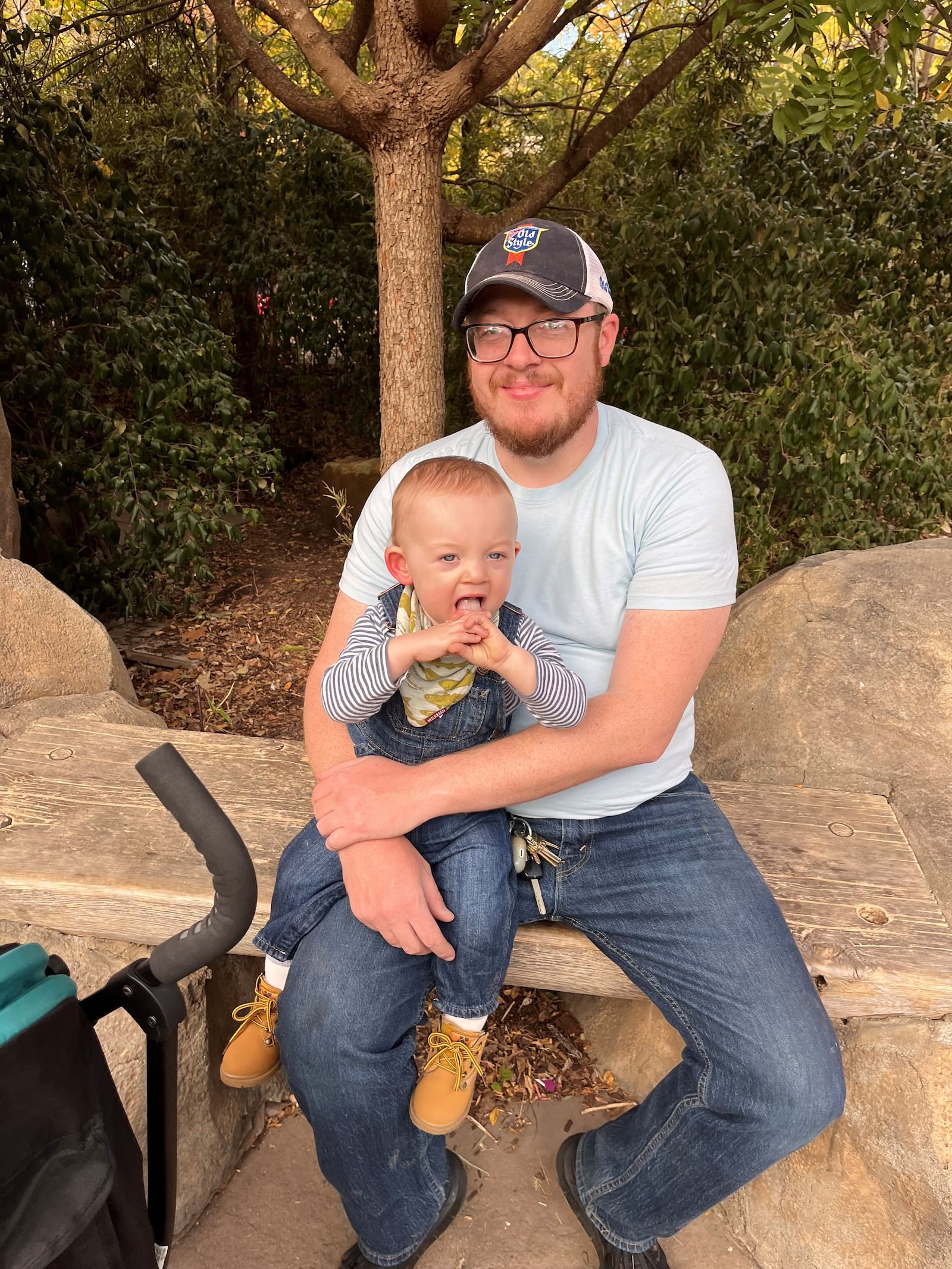 Pictured is Nick Brandell with his son, Leon.