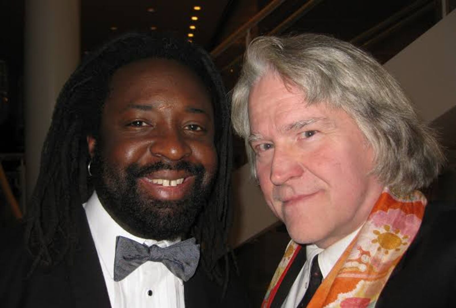 With the novelist Marlon James at the Schuster Center for the Dayton Literary Peace Prizes.