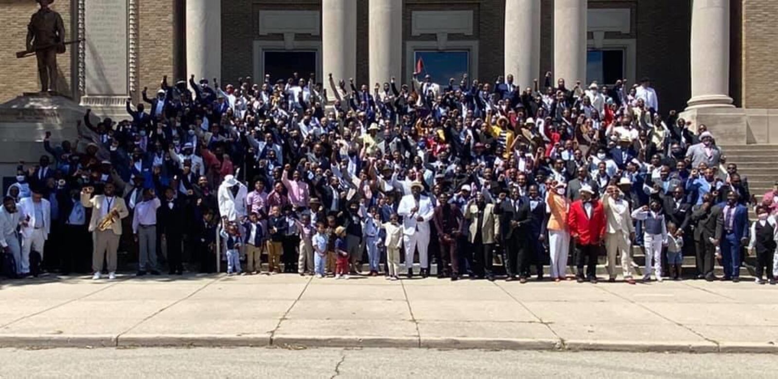 More than 300 black men marched through the streets of downtown and the Oregon District Sunday, June 14 as part of the Suits in Solidarity, an event organized by Brandon White, the owner of White House Event Center, 101 E. 2nd St, Dayton. He said he hopes it becomes an annual tradition.