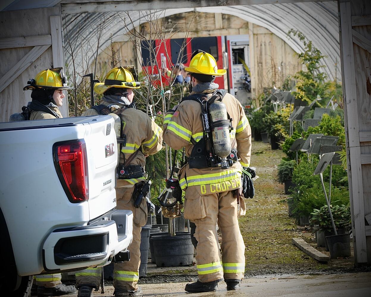 100-year-old barn burns at Siebenthaler’s Garden Center in Beavercreek Twp.