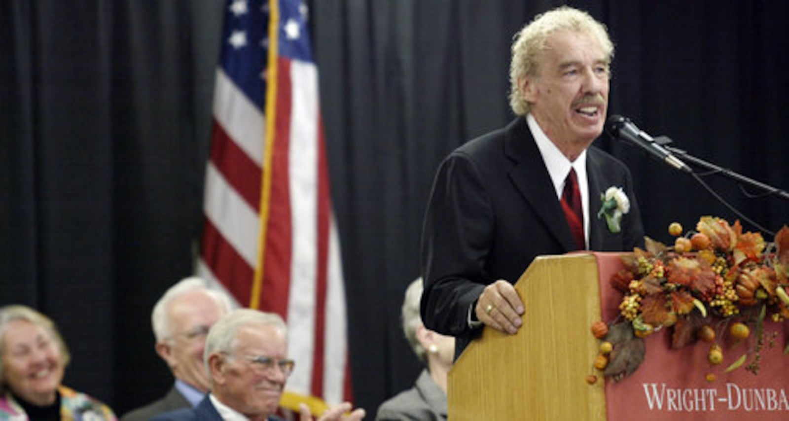 Dayton Daily News columnist Dale Huffman during Walk of Fame Induction at the Center for Regional Cooperation in Dayton. The Walk of Fame is located on West Third St. in Dayton.