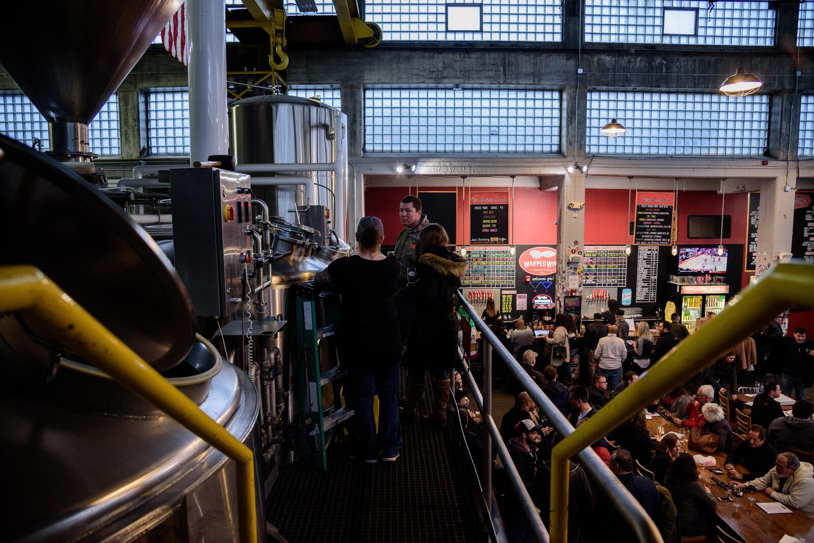 Warped Wing Brewing Company tapped the 10 TON Irish Cream Stout, a special variation of their Oatmeal Stout ahead of St. Patrick's Day at their brewery in downtown Dayton on Saturday, March 9. TOM GILLIAM / CONTRIBUTING PHOTOGRAPHER