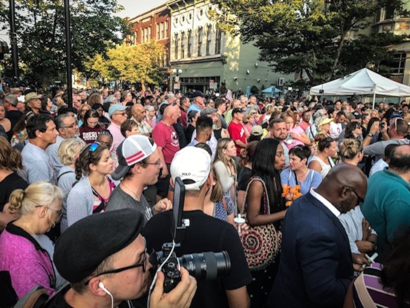 Vigil held in Dayton after Oregon District shooting