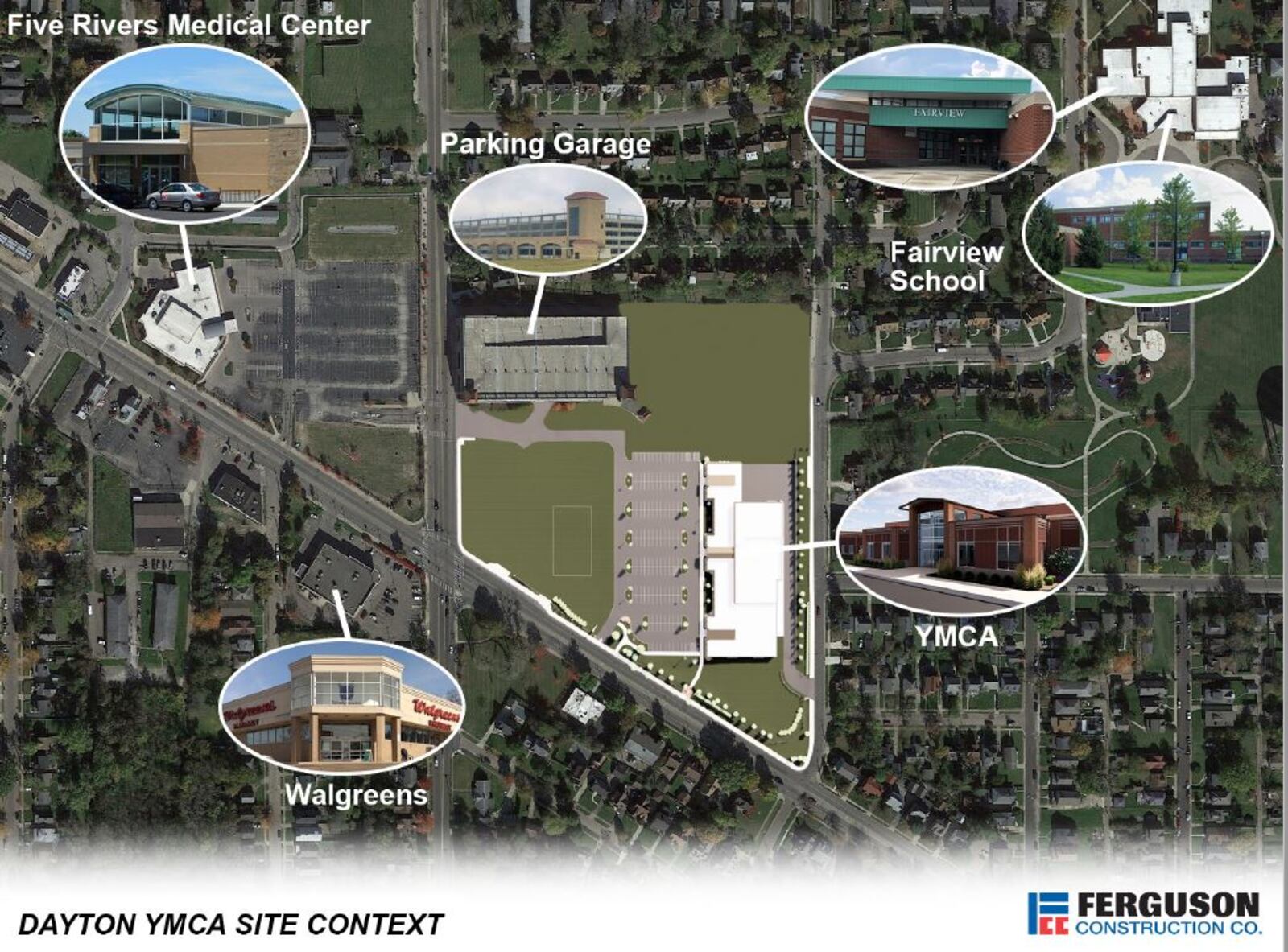 A site map showing the proposed redevelopment of part of the former Good Samaritan Hospital site in northwest Dayton. CONTRIBUTED