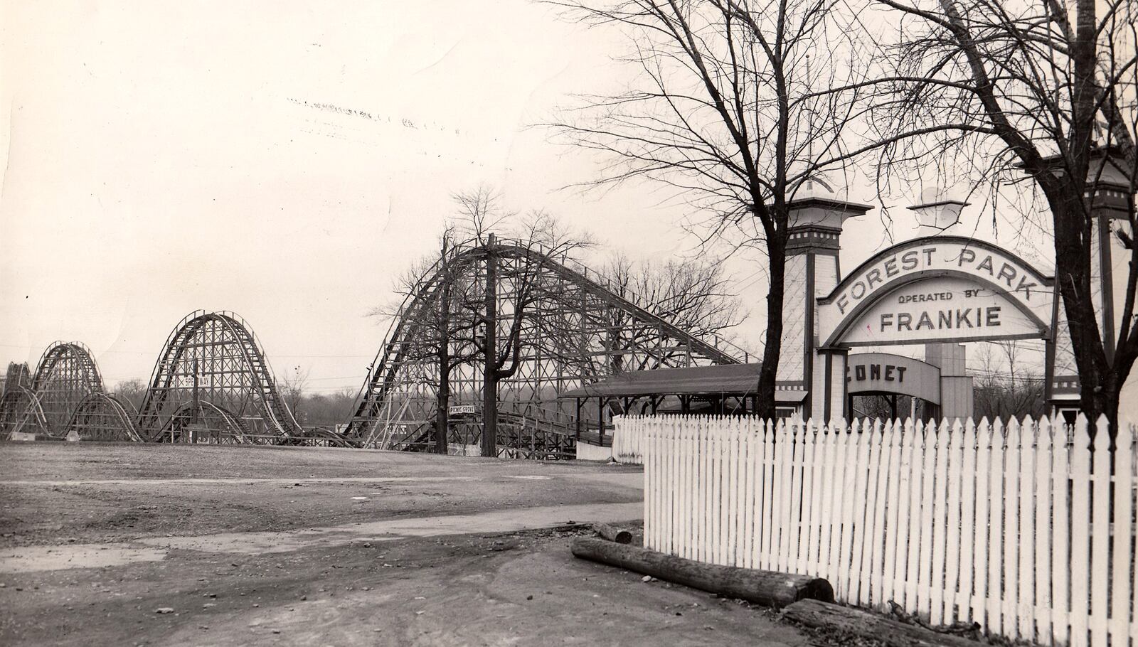 Forest Park, also known as Frankie's Forest Park, was located along North Main Street in Harrison Twp. During the 1950s the park had a rollecoaster and an auto race track. DAYTON DAILY NEWS ARCHIVE