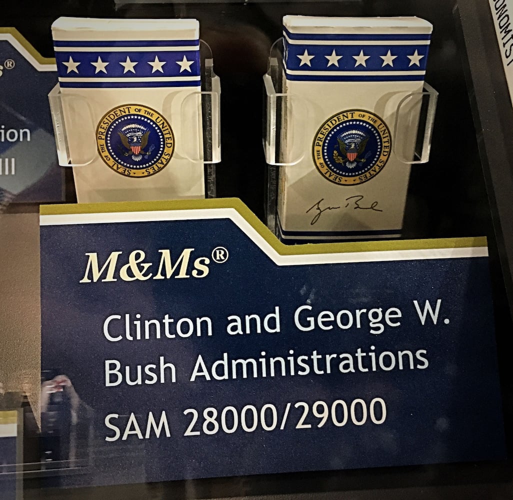 Memorabilia from Air Force One at the National Museum of the US Air Force