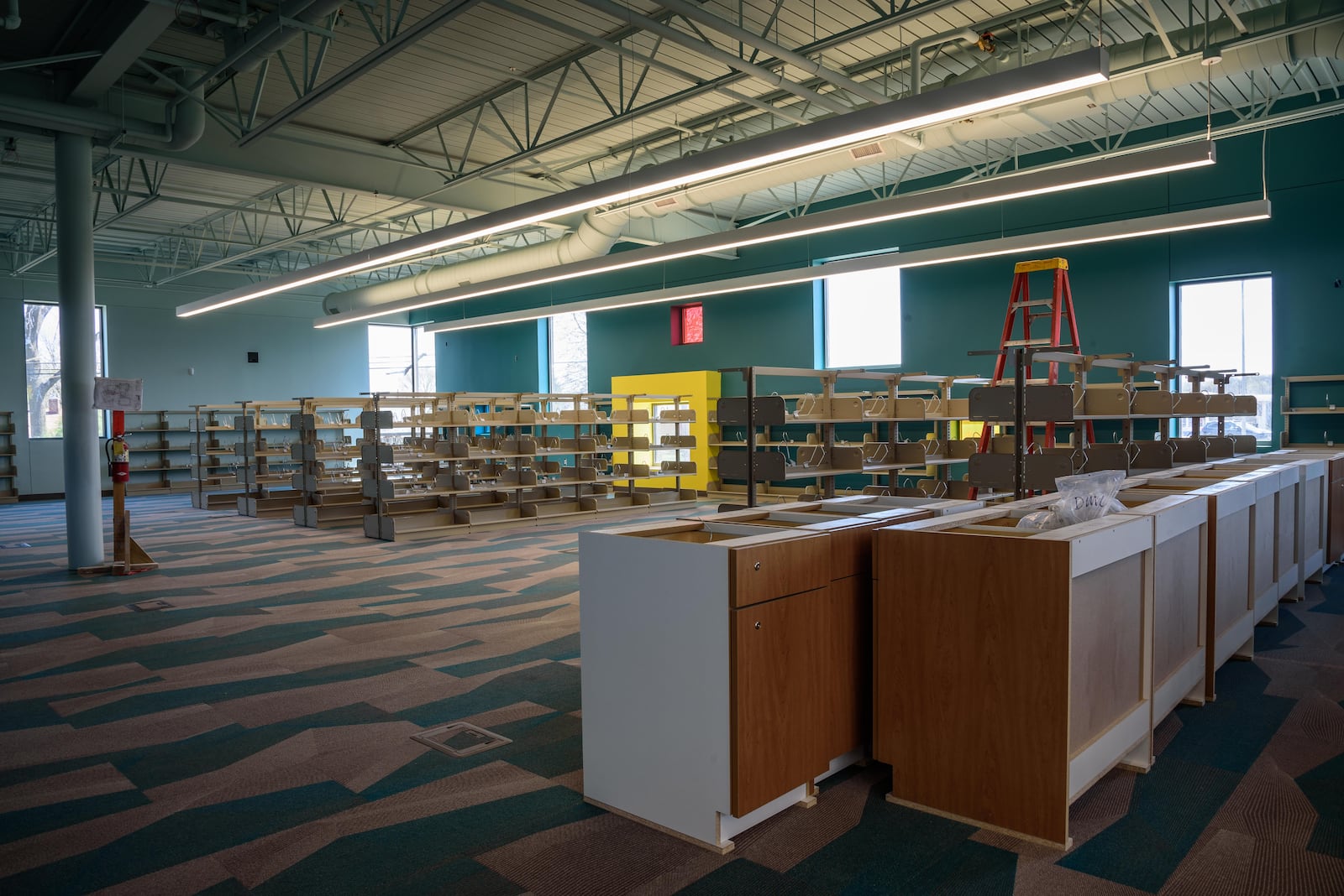 Construction on the Kettering Wilmington-Stroop Branch of the Dayton Metro Library nears completion. The branch will have its grand opening on Saturday, June 1, 2019 from 1-4 p.m. TOM GILLIAM/CONTRIBUTED