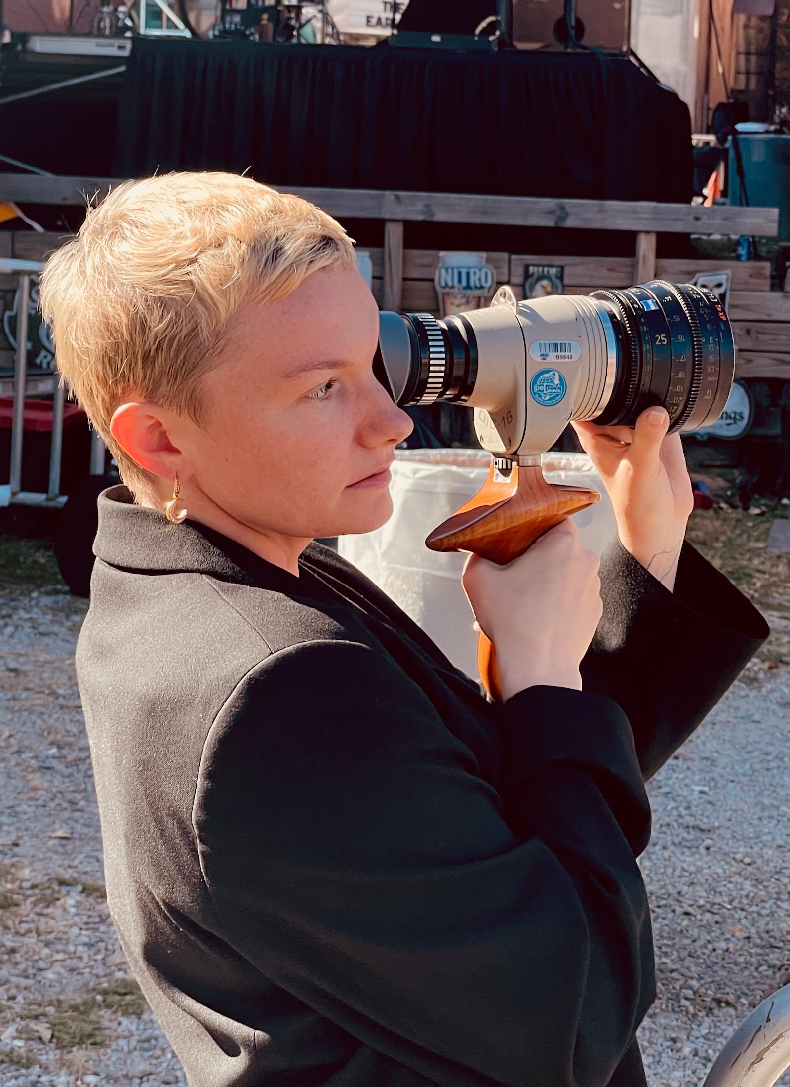 Writer/director Nicole Riegel on the set of her film "Dandelion" in Covington, Kentucky. CONTRIBUTED