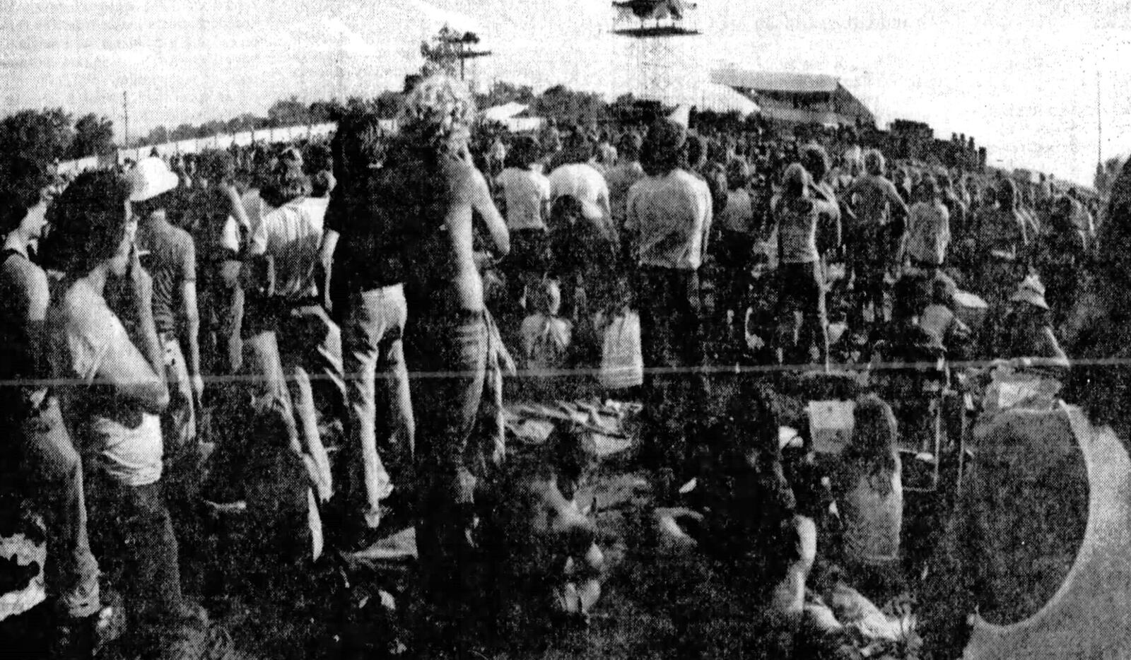 Crowd estimated at 25,000 jams into Eastwood Park to hear, see rock stars including Aerosmith in rock festival July 31, 1976. EDDIE ROBERTS / DAYTON DAILY NEWS ARCHIVES