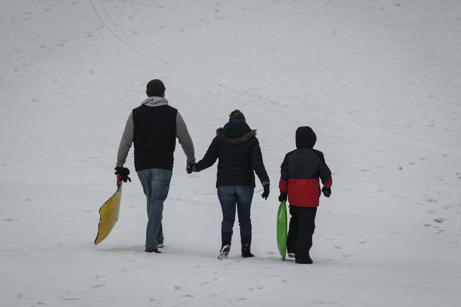 Snowfall blankets the region Monday