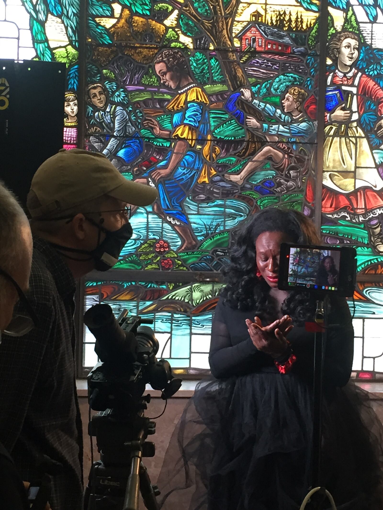 Soprano Minnita Daniel-Cox performs at the Paul Laurence Dunbar Room in Woodland Cemetery for Dayton Opera’s “Postcards from Dayton.“ CONTRIBUTED