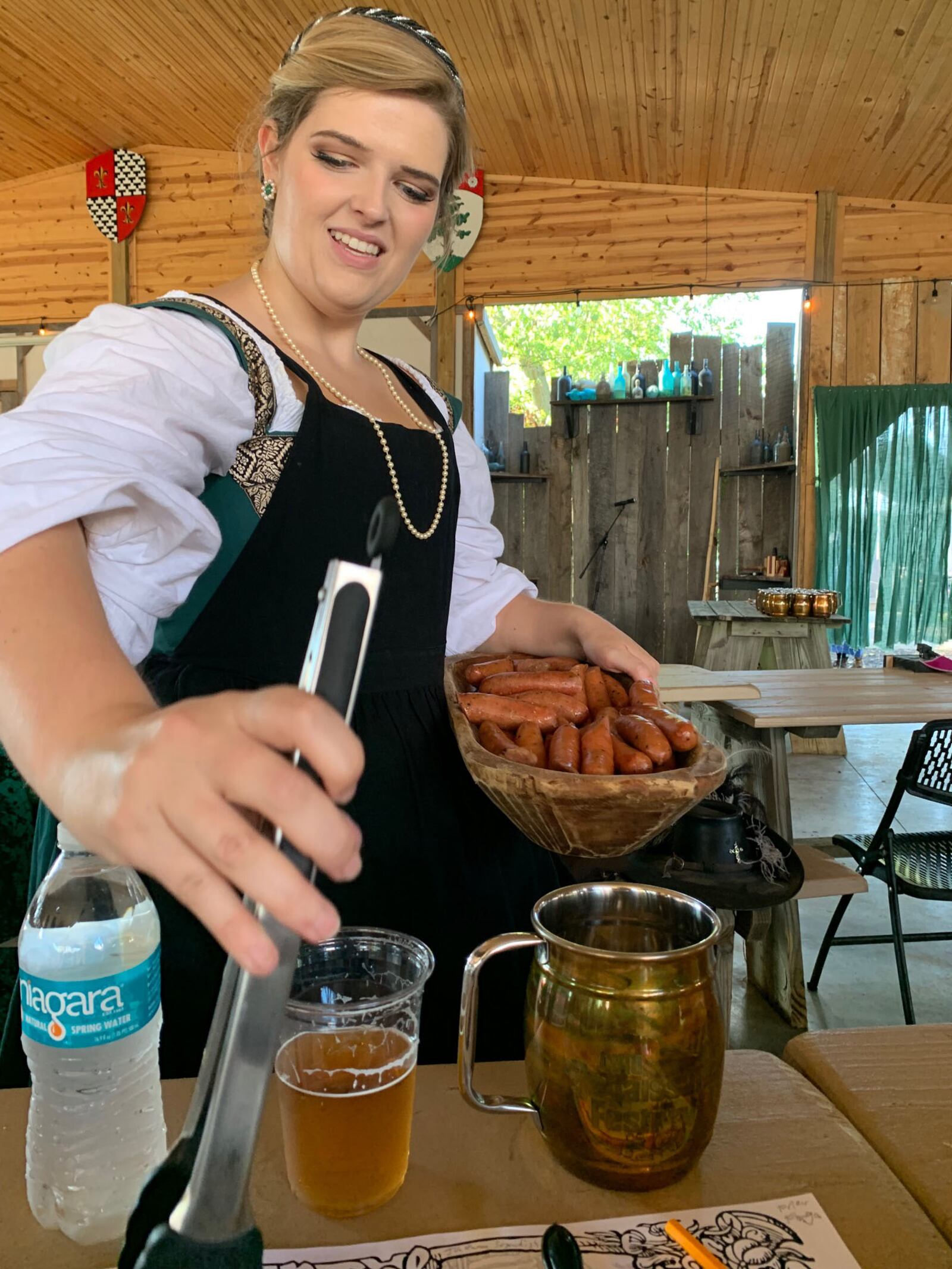 Serving up food at the Ohio Renaissance Festival's Royal Feast