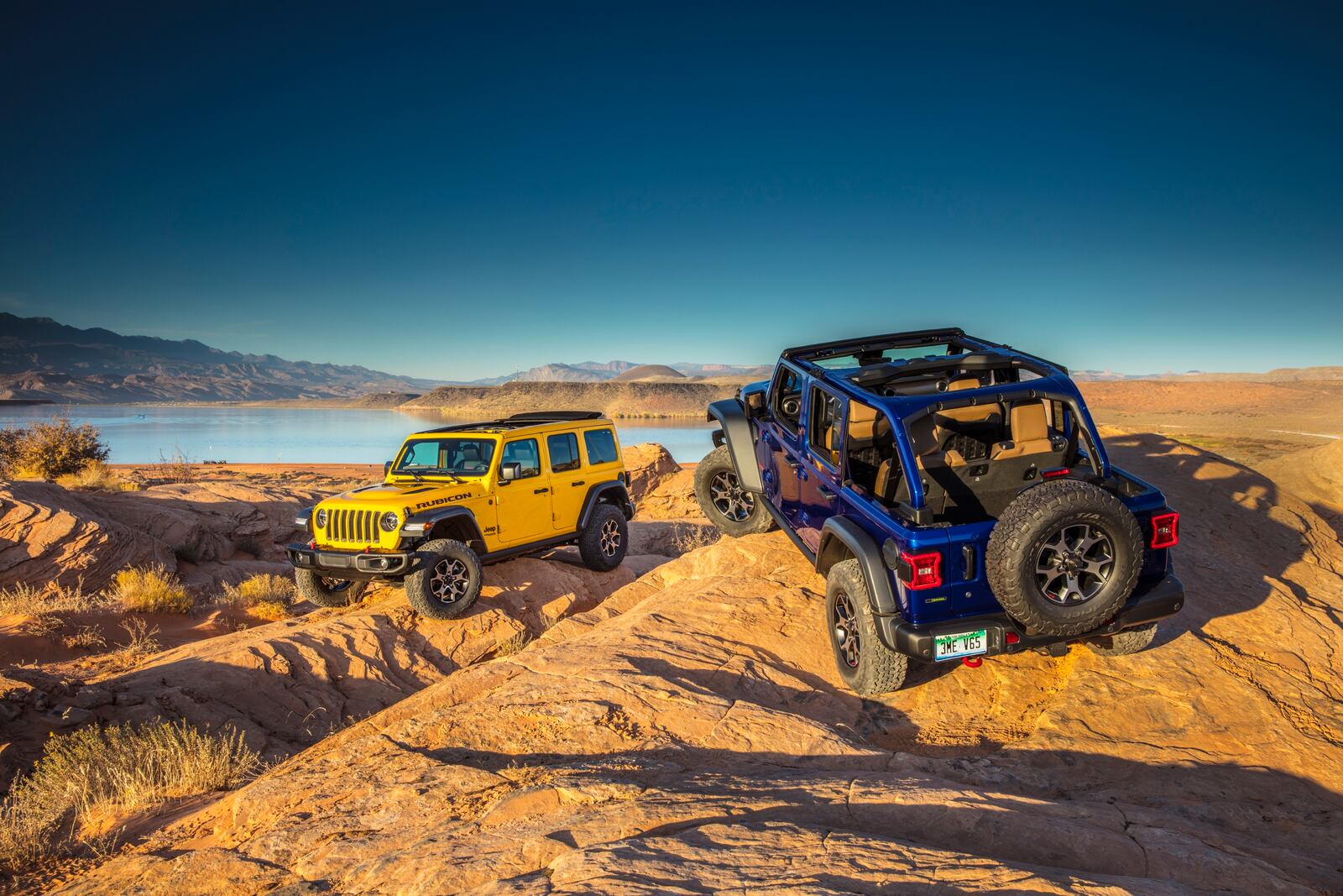 Above is the 2021 Jeep Wrangler Rubicon EcoDiesel. The iconic Jeep Wrangler delivers unmatched off-road capability and is produced with 80 years of 4x4 engineering experience. Powertrain options include a 2.0-liter turbocharged inline four-cylinder engine with engine stop-start (ESS) technology, 3.6-liter Pentastar V-6 with ESS and mild-hybrid e-Torque technology, and Wrangler four-door models offer the 3.0-liter EcoDiesel engine with ESS. Jeep photo