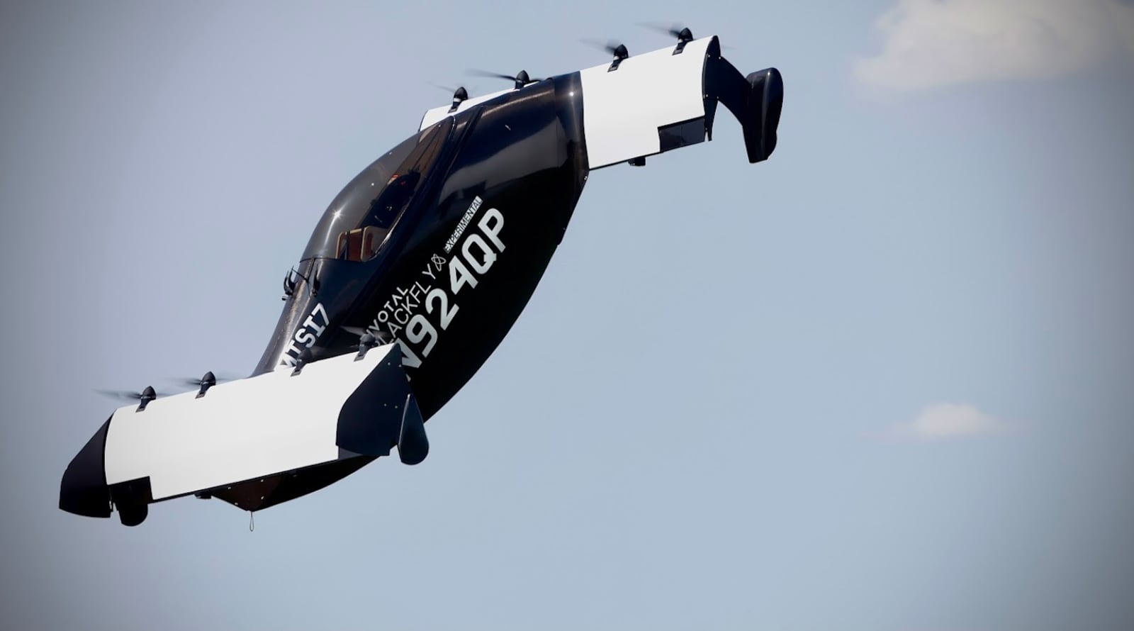 A Pivotal BlackFly electric vertical take-off and landing aircraft test flight at Springfield-Beckley Airport on Aug. 21. MARSHALL GORBY/STAFF