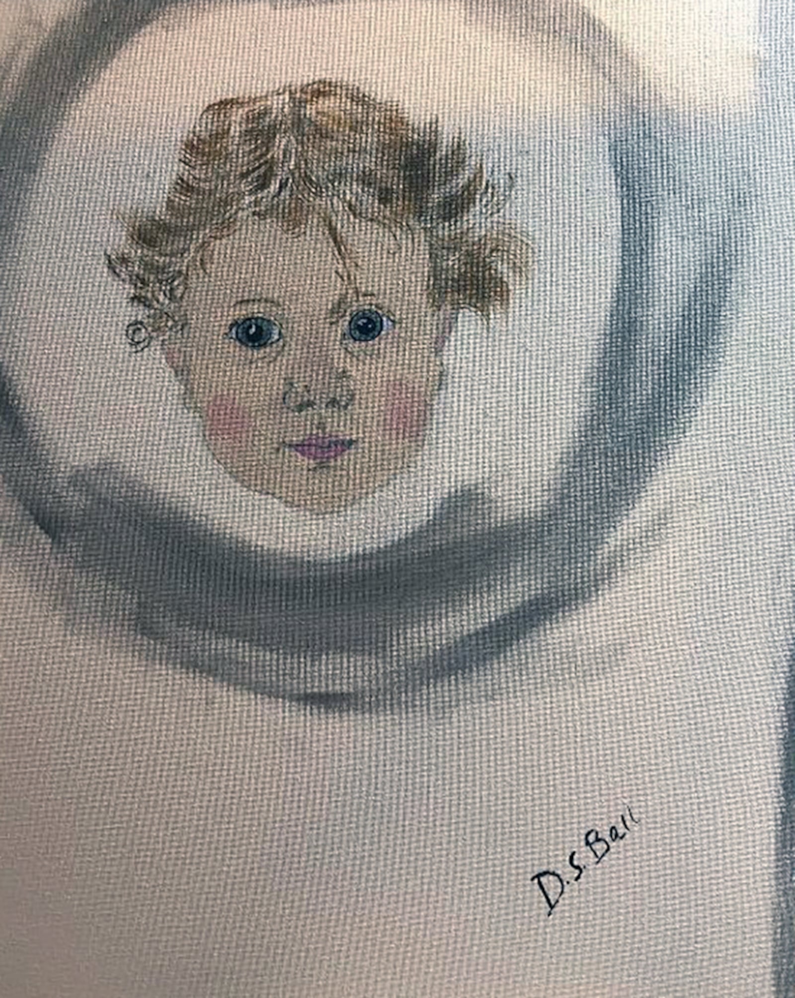 Donna Ball's first sketch - a portrait of a friend's child - was completed in 2019. She said "I never knew I could draw until I did this" CONTRIBUTED