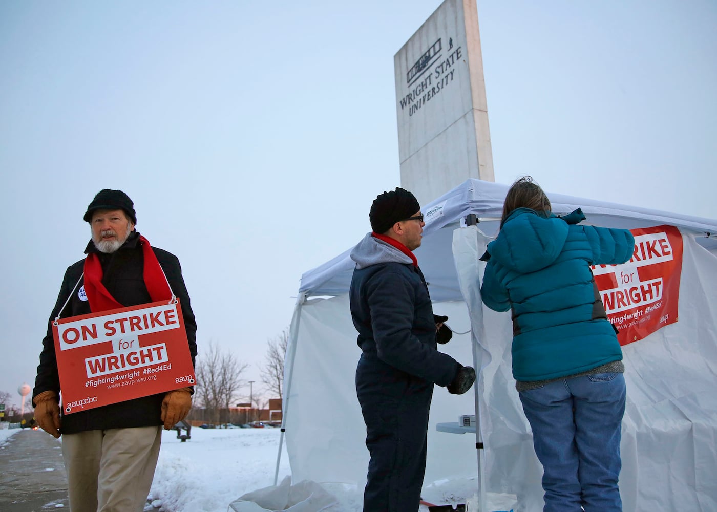 PHOTOS: Faculty at Wright State strike