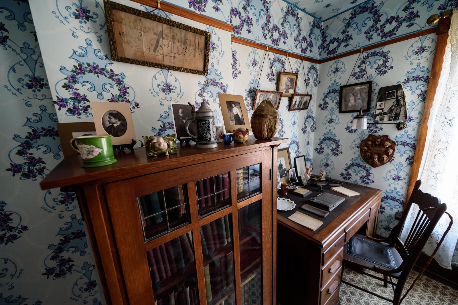 Step inside the home of revered American poet and author Paul Laurence Dunbar, located at 219 N. Paul Laurence Dunbar St. in West Dayton. Built in 1887-1888, the house was purchased by Dunbar’s mother Matilda in 1904. Dunbar is generally recognized as the first African American to achieve fame for his literary accomplishments as well as support himself financially through his writing. He passed away in the house on Feb. 9, 1906 from tuberculosis at the age of 33. Matilda maintained Paul’s library and study to look as they did in 1906 until her death on Feb. 24, 1934. The Ohio State Archaeological and Historical Society (now Ohio History Connection) acquired the house and opened it as a museum in 1938. The Paul Laurence Dunbar State Memorial became part of the Dayton Aviation Heritage National Historical Park in 1992. TOM GILLIAM / CONTRIBUTING PHOTOGRAPHER