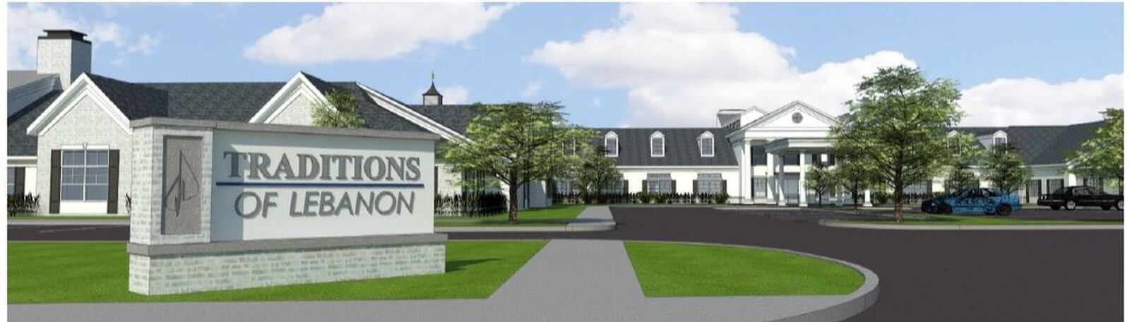 Warren County commissioners gave the nod on Tuesday to a $1 million tax abatement for an assisted living development in Lebanon, shown here in an artist’s rendering. CONTRIBUTED