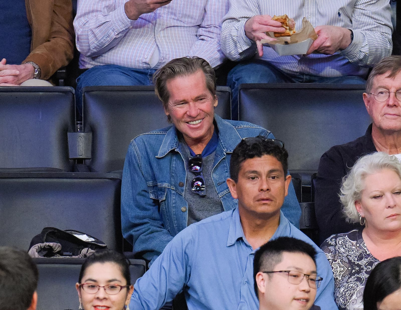 FILE PHOTO; Val Kilmer attends a basketball game between the Miami Heat and the Los Angeles Lakers at Staples Center on January 6, 2017 in Los Angeles, California. Kilmer has been confirmed to be in the upcoming sequel to "Top Gun." "Top Gun: Maverick" hits theaters next year. (Photo by Noel Vasquez/Getty Images)