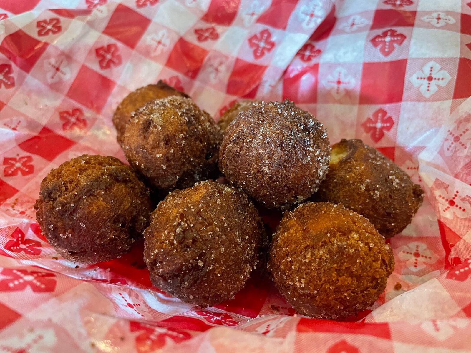 Park Grille & Bar, a casual, family-friendly restaurant at Austin Landing with sport cards and memorabilia is set to hold a grand opening Monday, Nov. 7. Pictured are Pap Pap’s Donut Holes. NATALIE JONES/STAFF