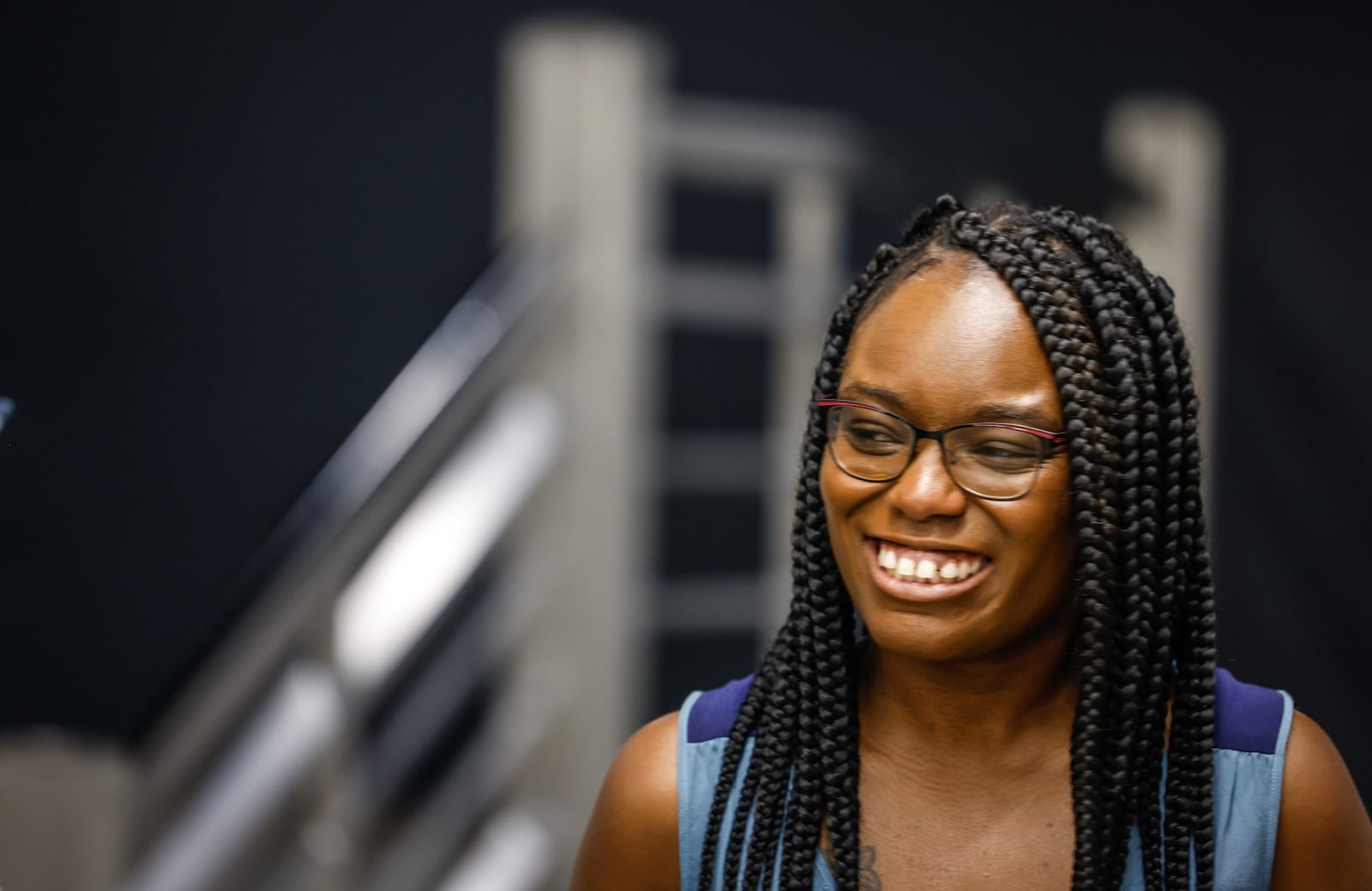 Whitney Barkley is the director of the Greater West Dayton Incubator at The Hub Powered by PNC Bank at the Arcade in Dayton. The incubator helps entrepreneurs and small businesses succeed. JIM NOELKER/STAFF