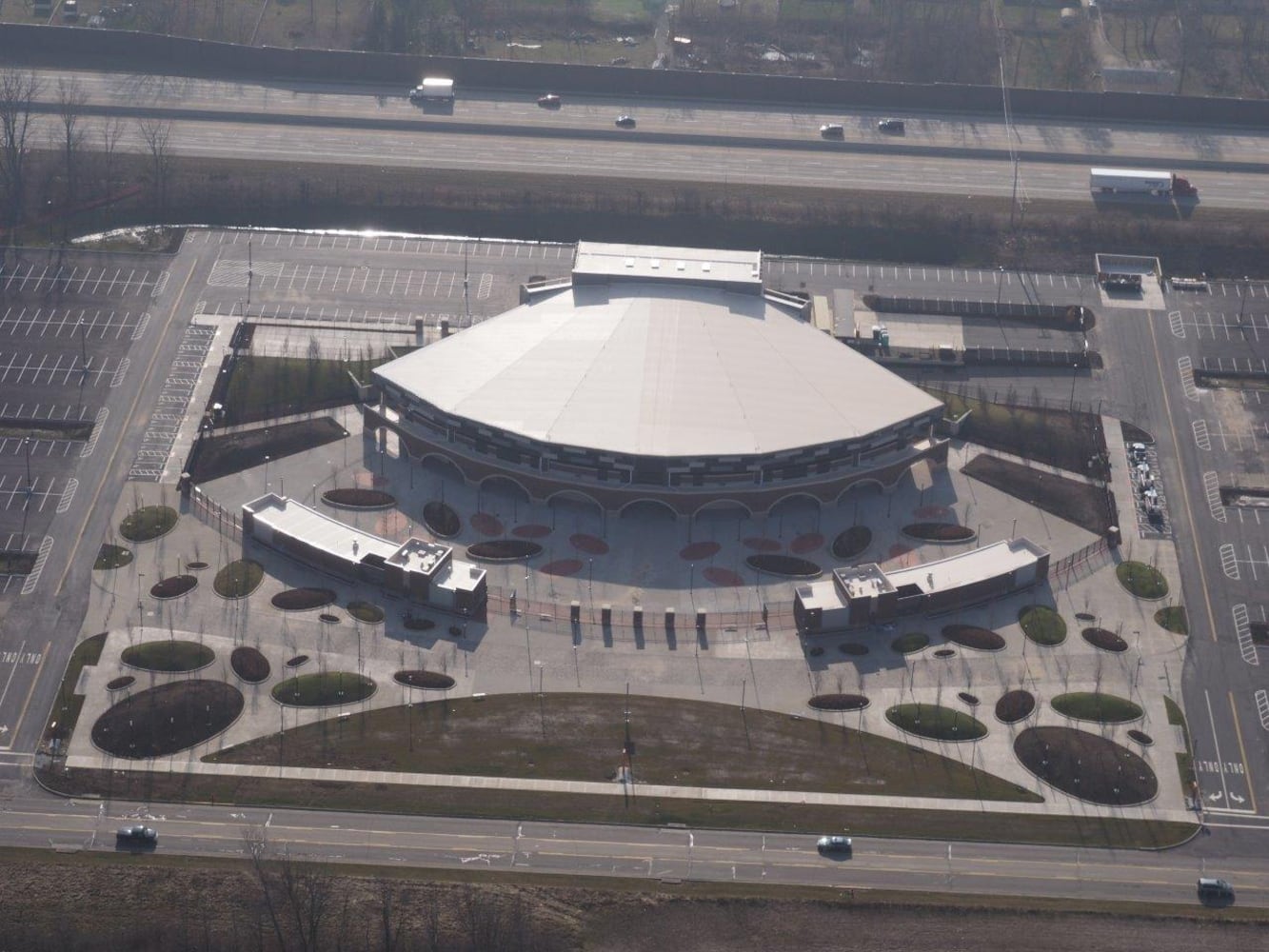 Huber Heights Music Center construction aerial view