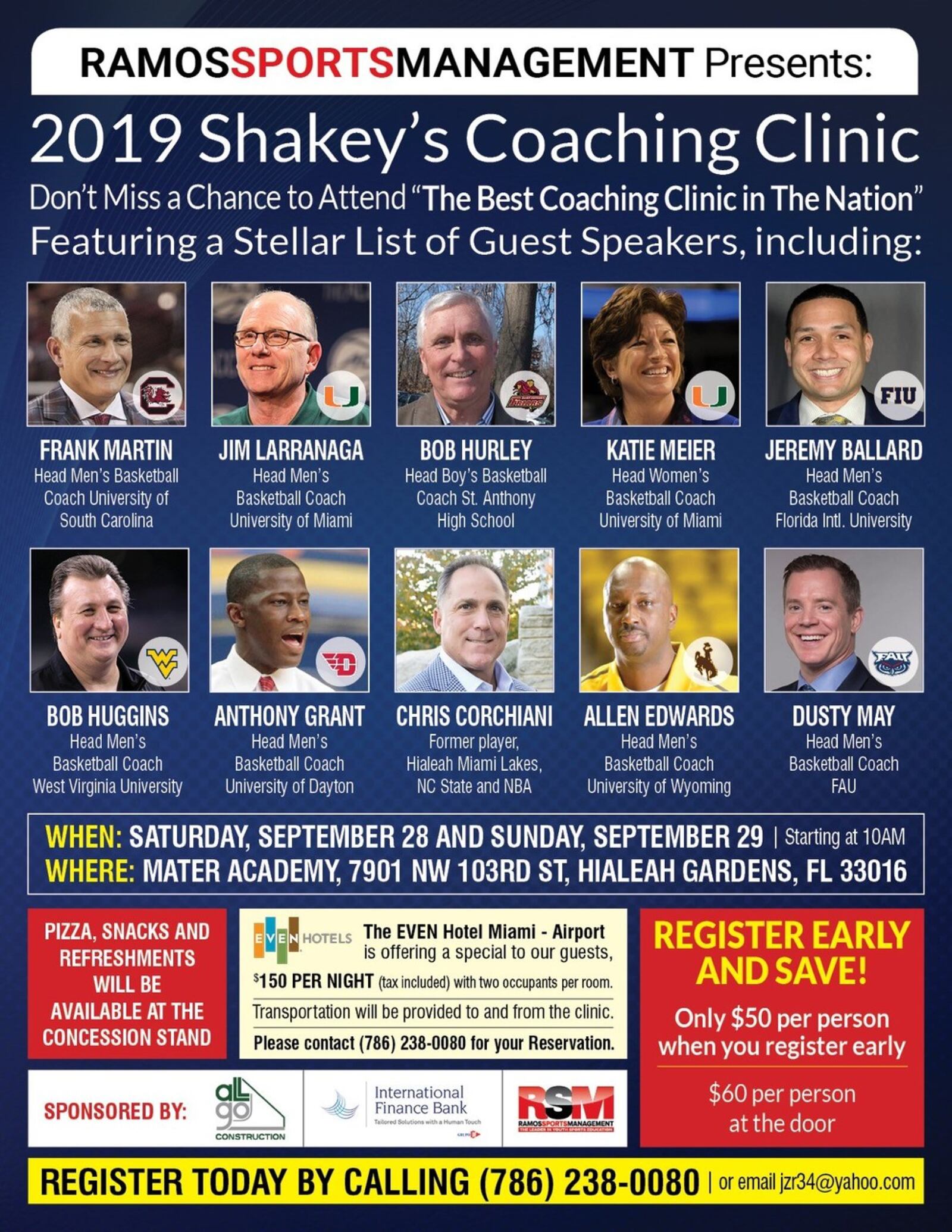 Flyer for the 2019 Shakey’s Coaching Clinic