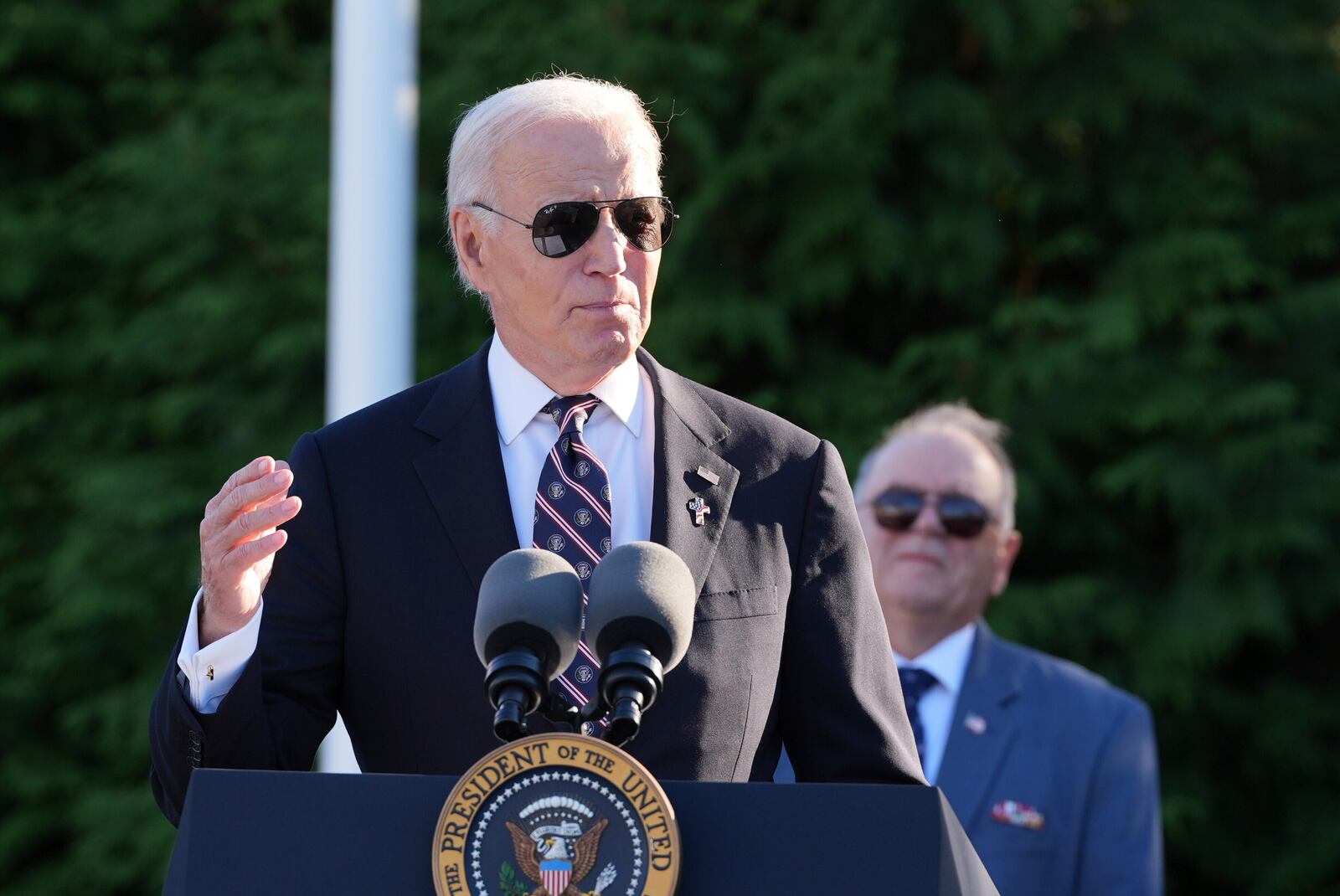 President Joe Biden speaks at Grubb-Worth Mansion, in Claymont, Del., Monday, Nov. 11, 2024. (AP Photo/Jacquelyn Martin)